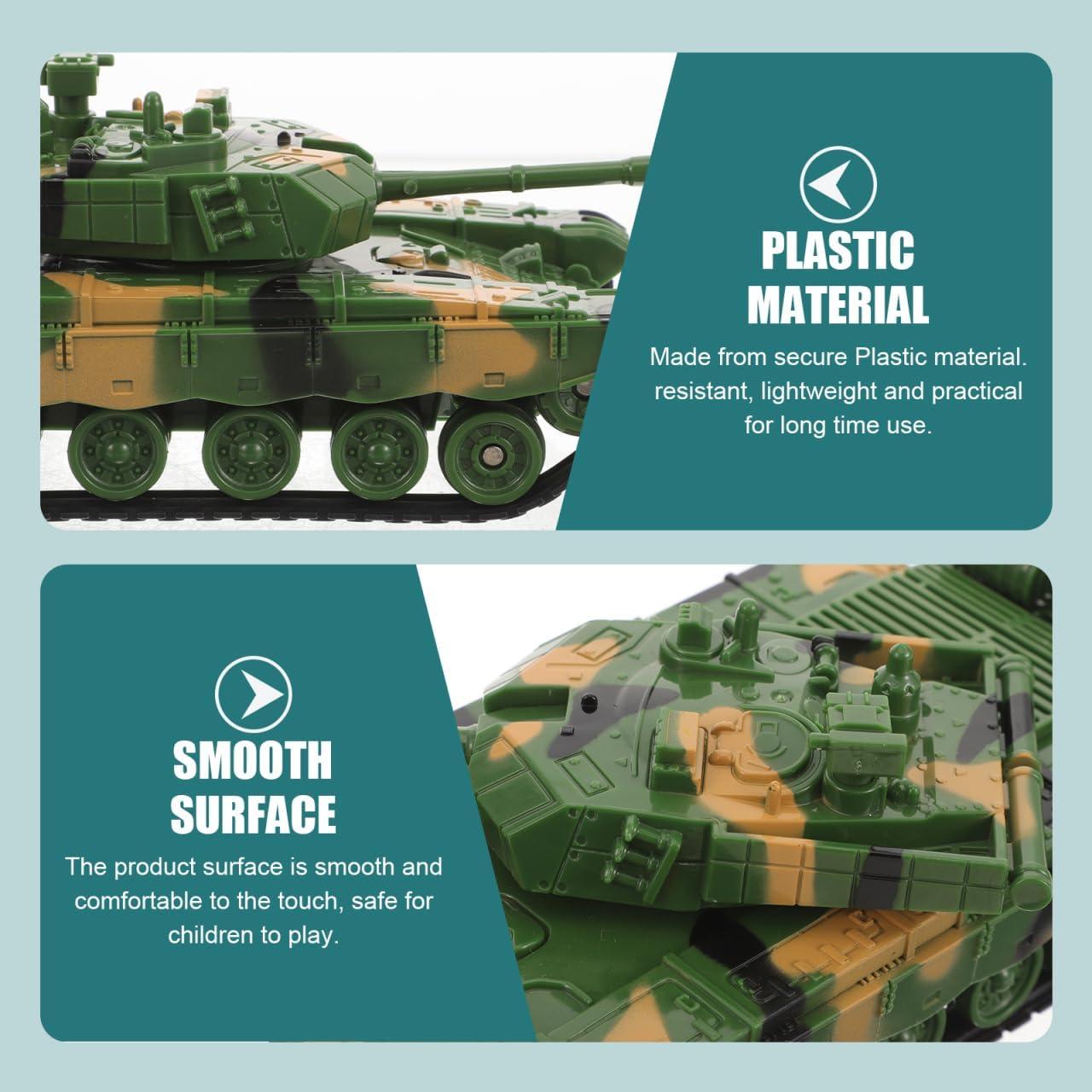 Tanque de Juguete Verde Camuflaje Toddmomy 14.5x7x5.5cm