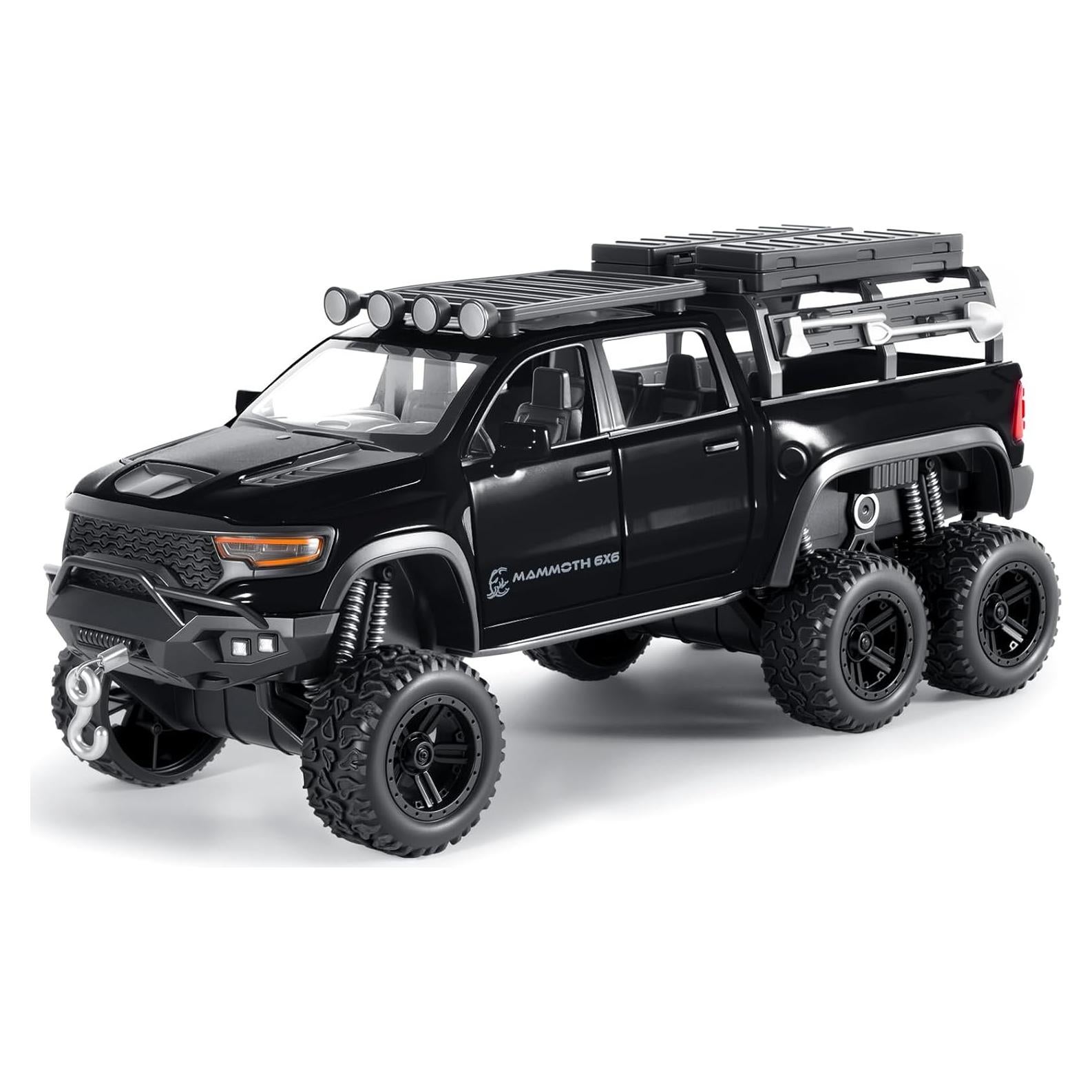Camión de Juguete Diecast FRJV 19cm con Sonido y Luz Negro
