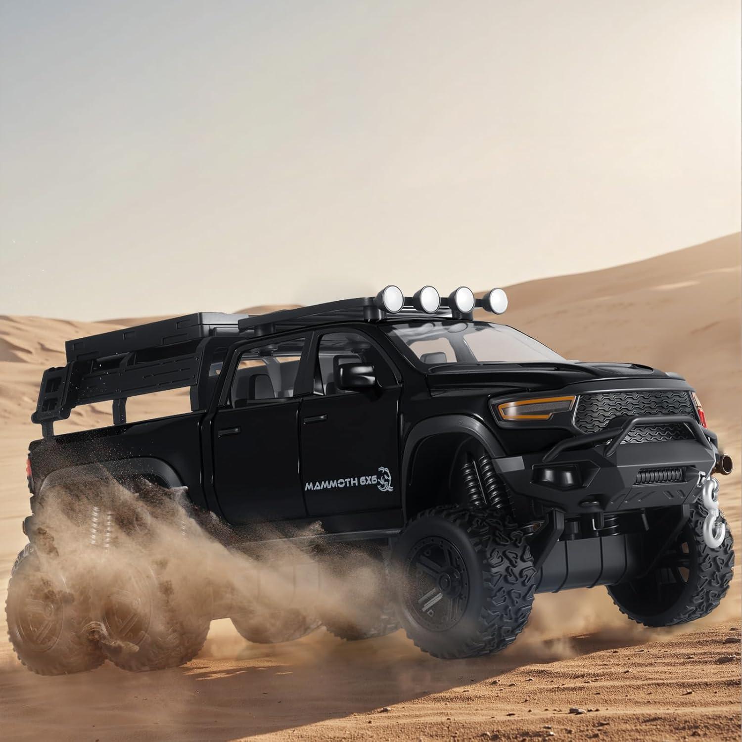 Camión de Juguete Diecast FRJV 19cm con Sonido y Luz Negro