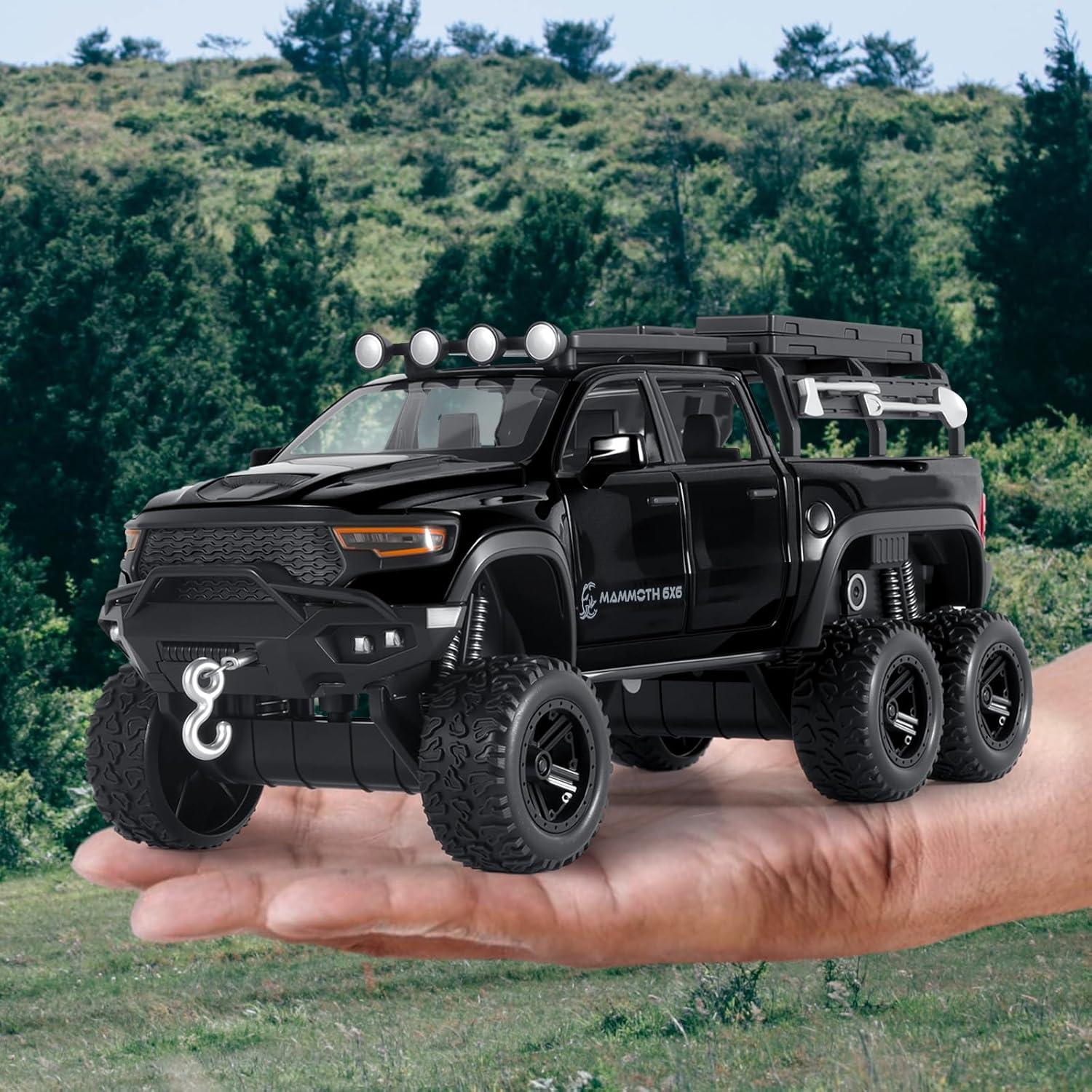 Camión de Juguete Diecast FRJV 19cm con Sonido y Luz Negro