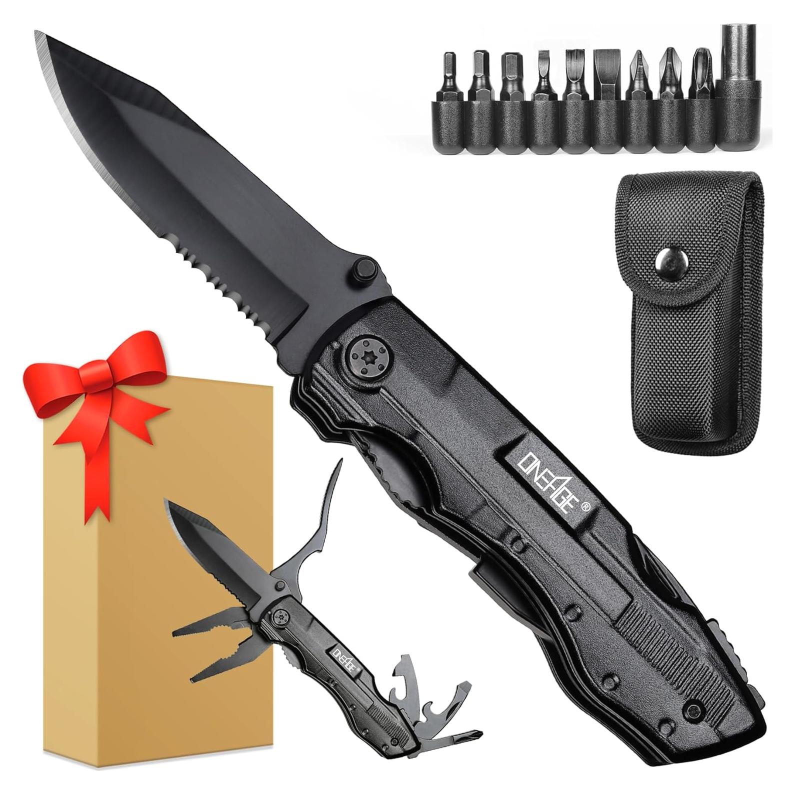 Cuchillo Multitool ONEAGE 9 en 1 para Hombres - Regalo Útil