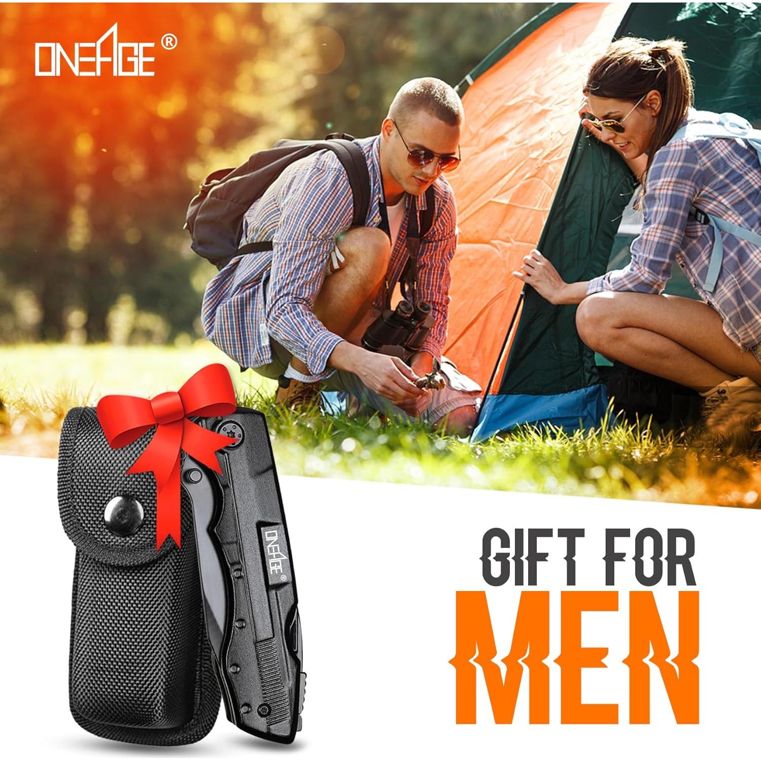 Cuchillo Multitool ONEAGE 9 en 1 para Hombres - Regalo Útil