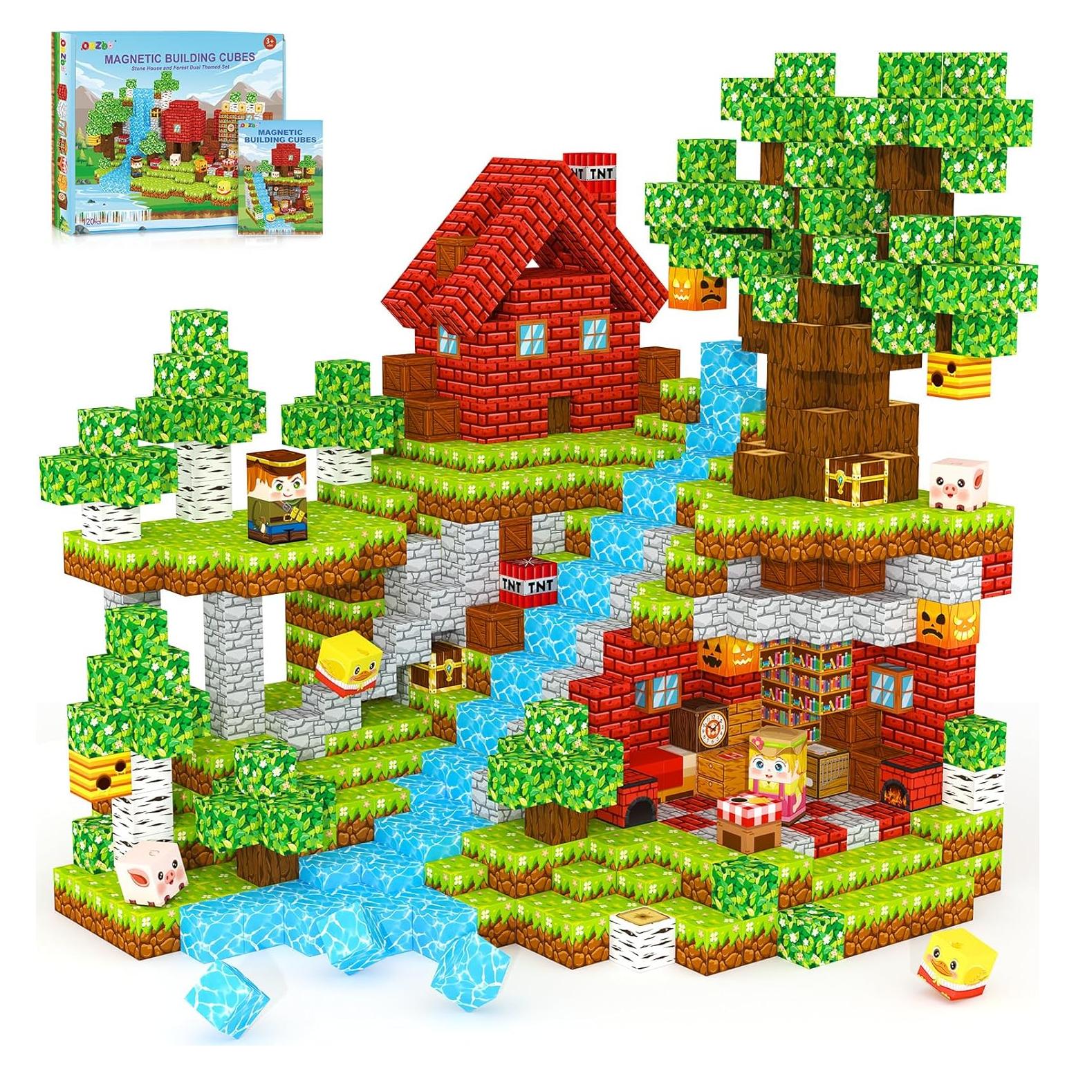 Bloques Magnéticos ORZbb 120 Piezas Juguetes Educativos STEM