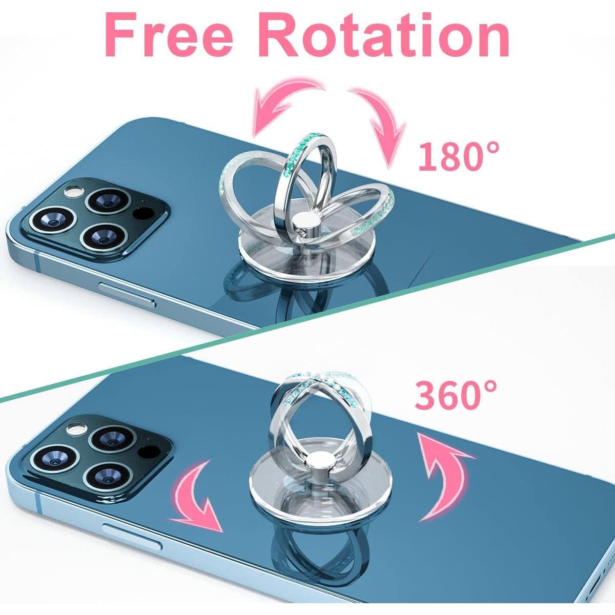 Soporte de Anillo para Teléfono KUTUMYQC 4 Pcs Transparente