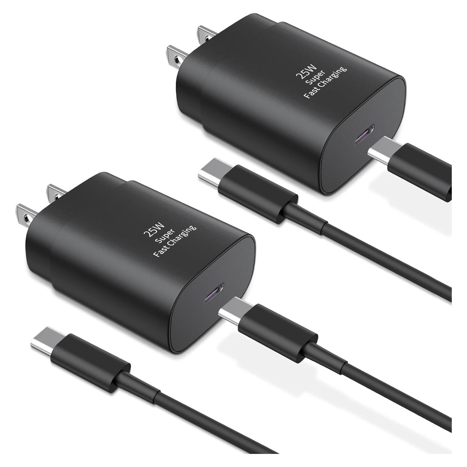 Cargador Rápido USB C Qntry 25W 2Pack con Cable 1.83m