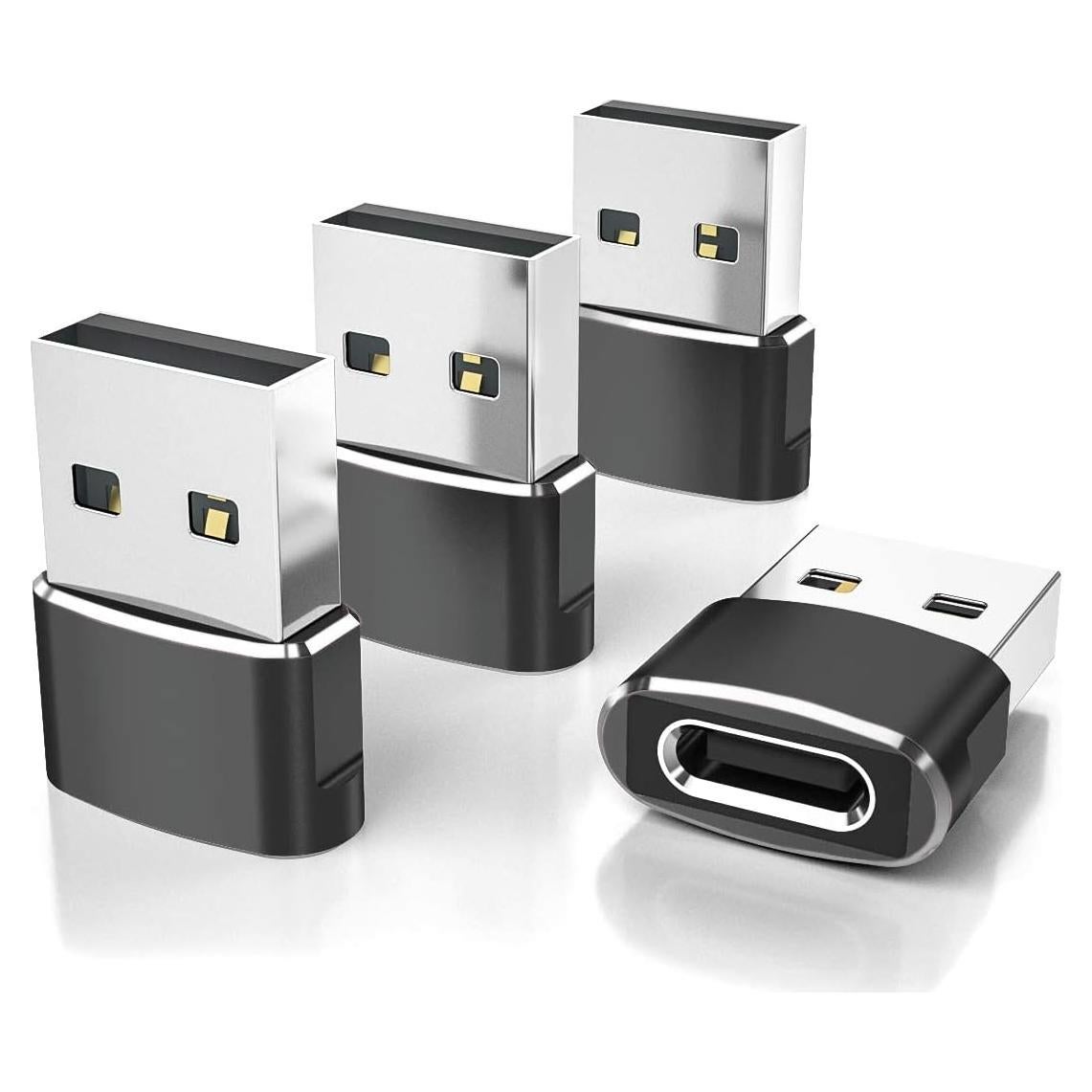 Adaptador USB a USB-C Elebase 4 Pack - Carga y Transferencia