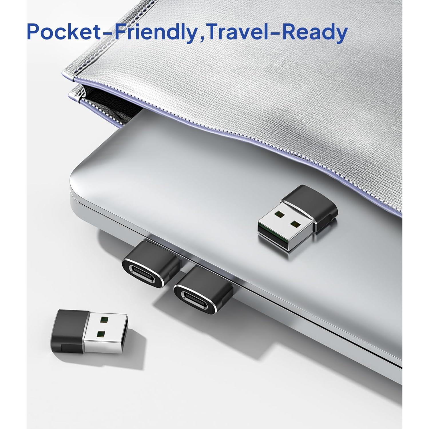 Adaptador USB a USB-C Elebase 4 Pack - Carga y Transferencia