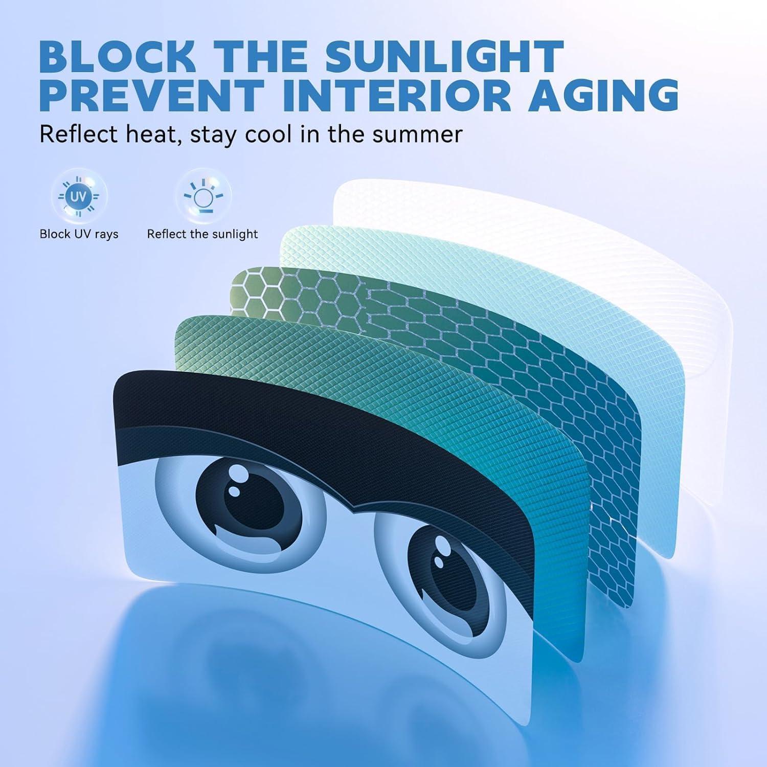 ARANA Protector Solar Parabrisas Coche Ojos Grandes 165x81cm