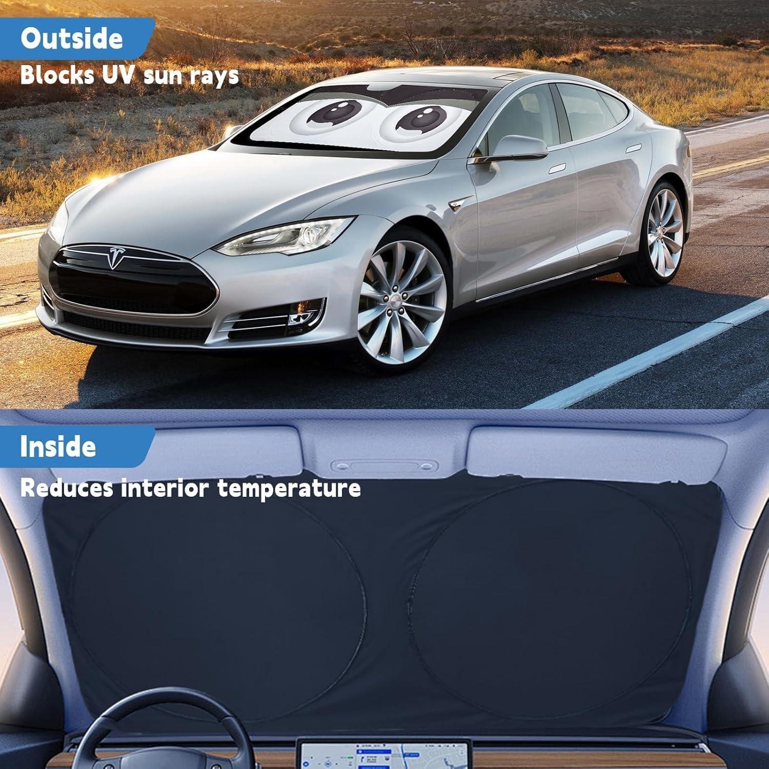 ARANA Protector Solar Parabrisas Coche Ojos Grandes 165x81cm