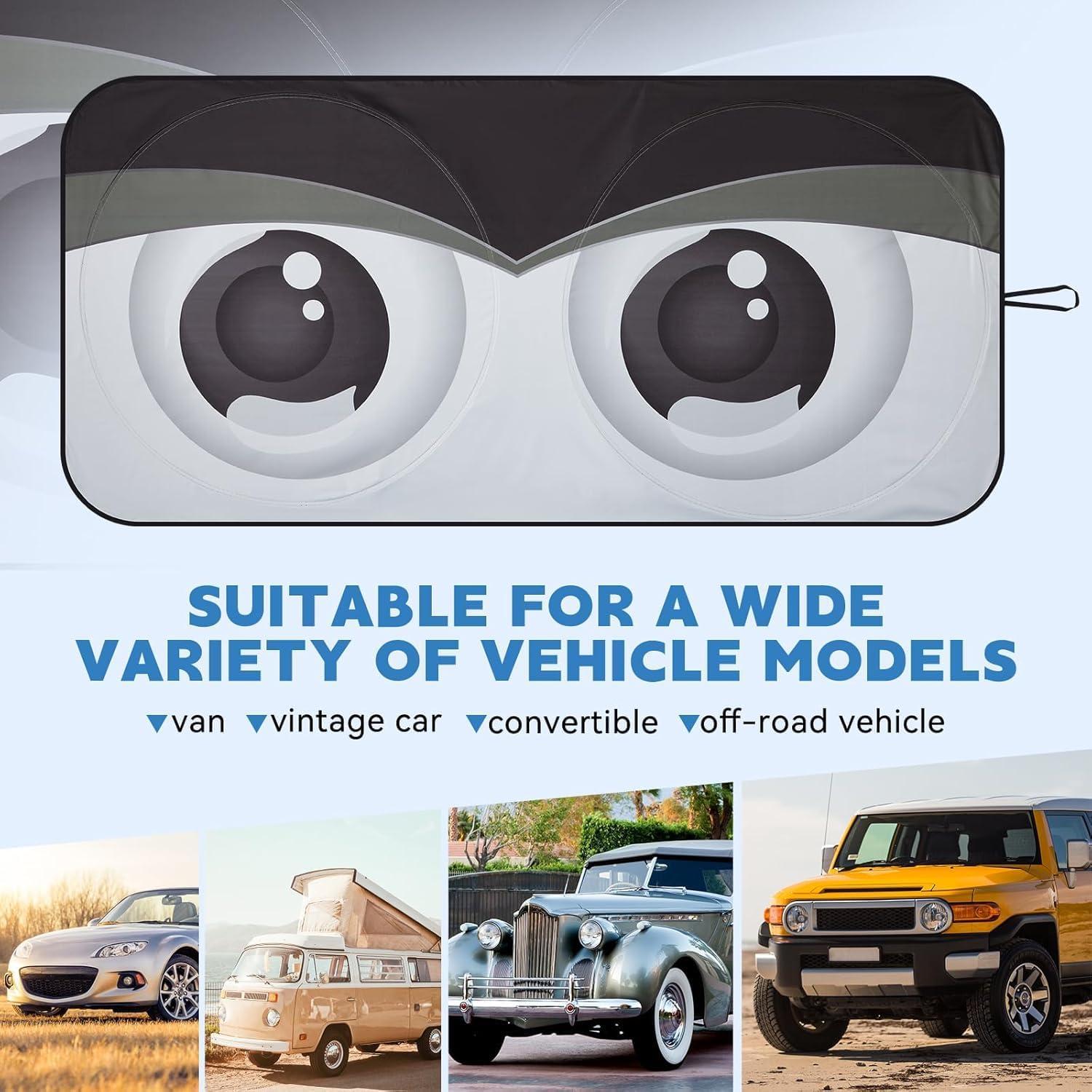 ARANA Protector Solar Parabrisas Coche Ojos Grandes 165x81cm