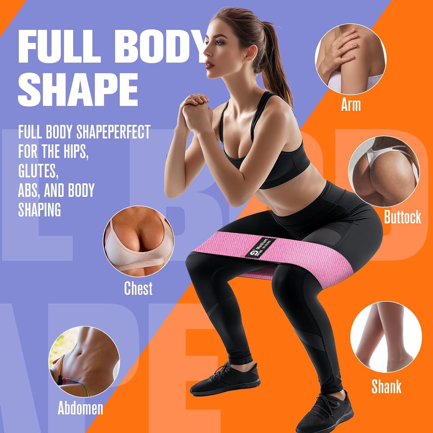 Bandas de Resistencia JIN BD para Caderas y Piernas - 3 Niveles