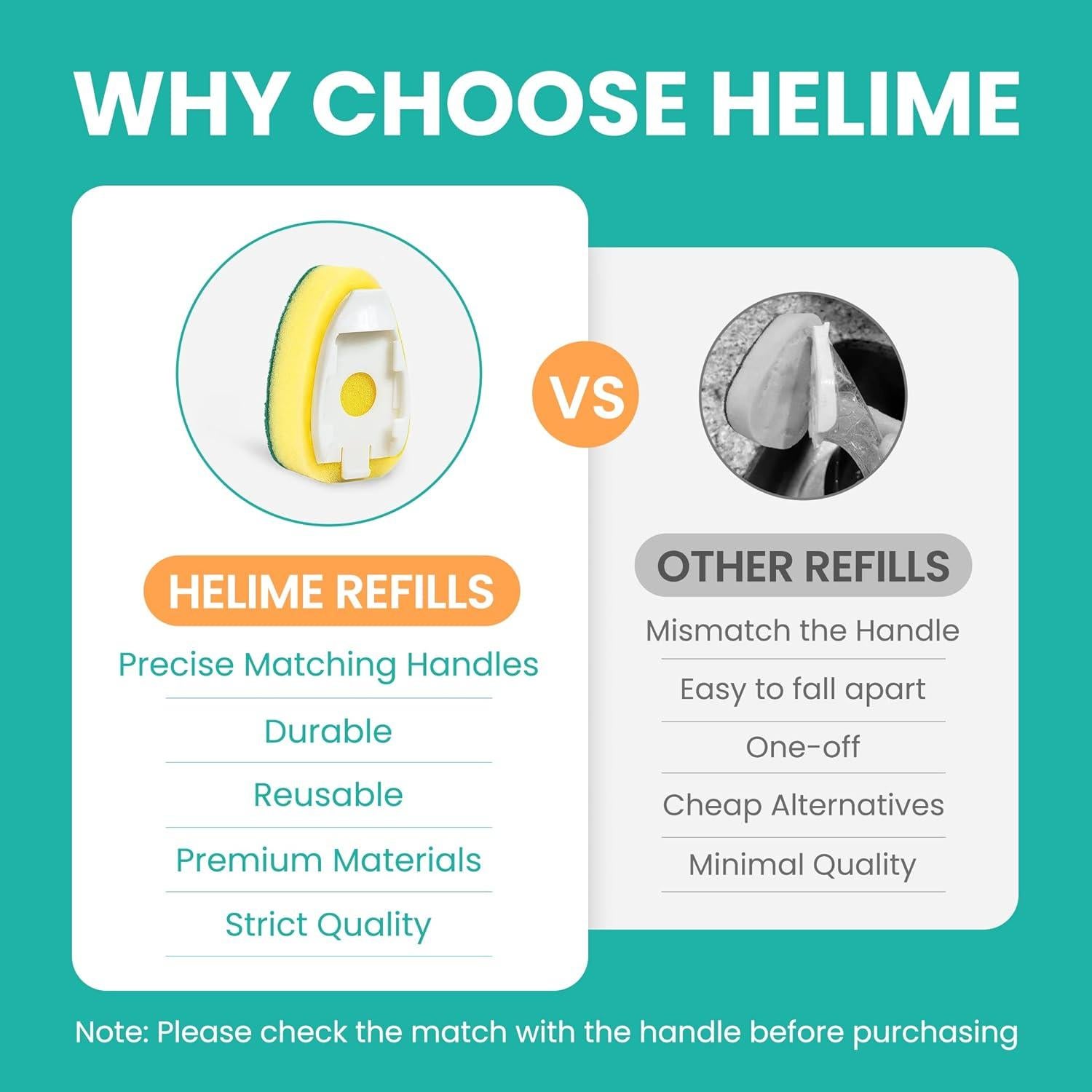 Recargas de Esponjas para Wand de Platos HELIME 12 Paquetes