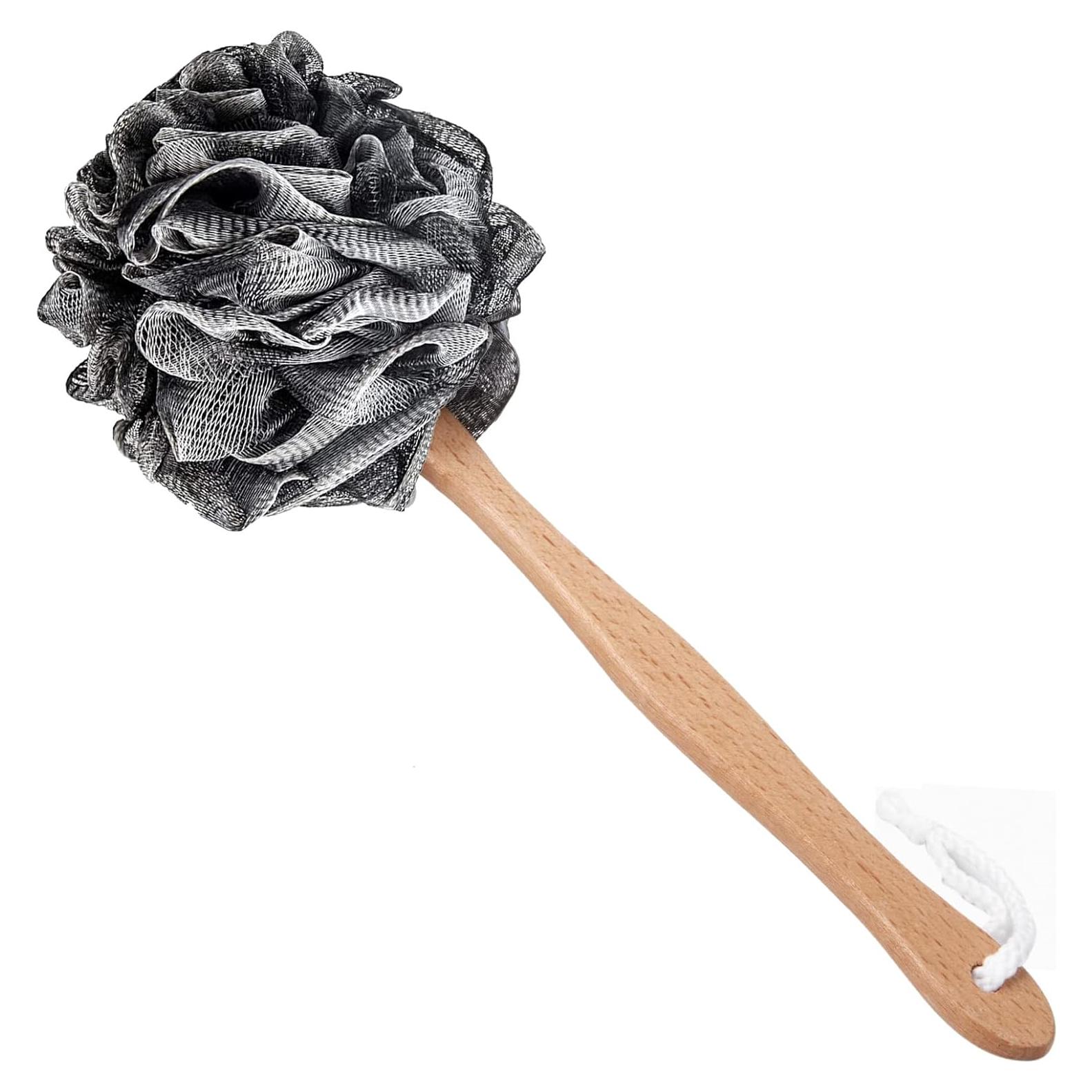 Esponja de Ducha Loofah Arswin con Mango de Madera 38 cm
