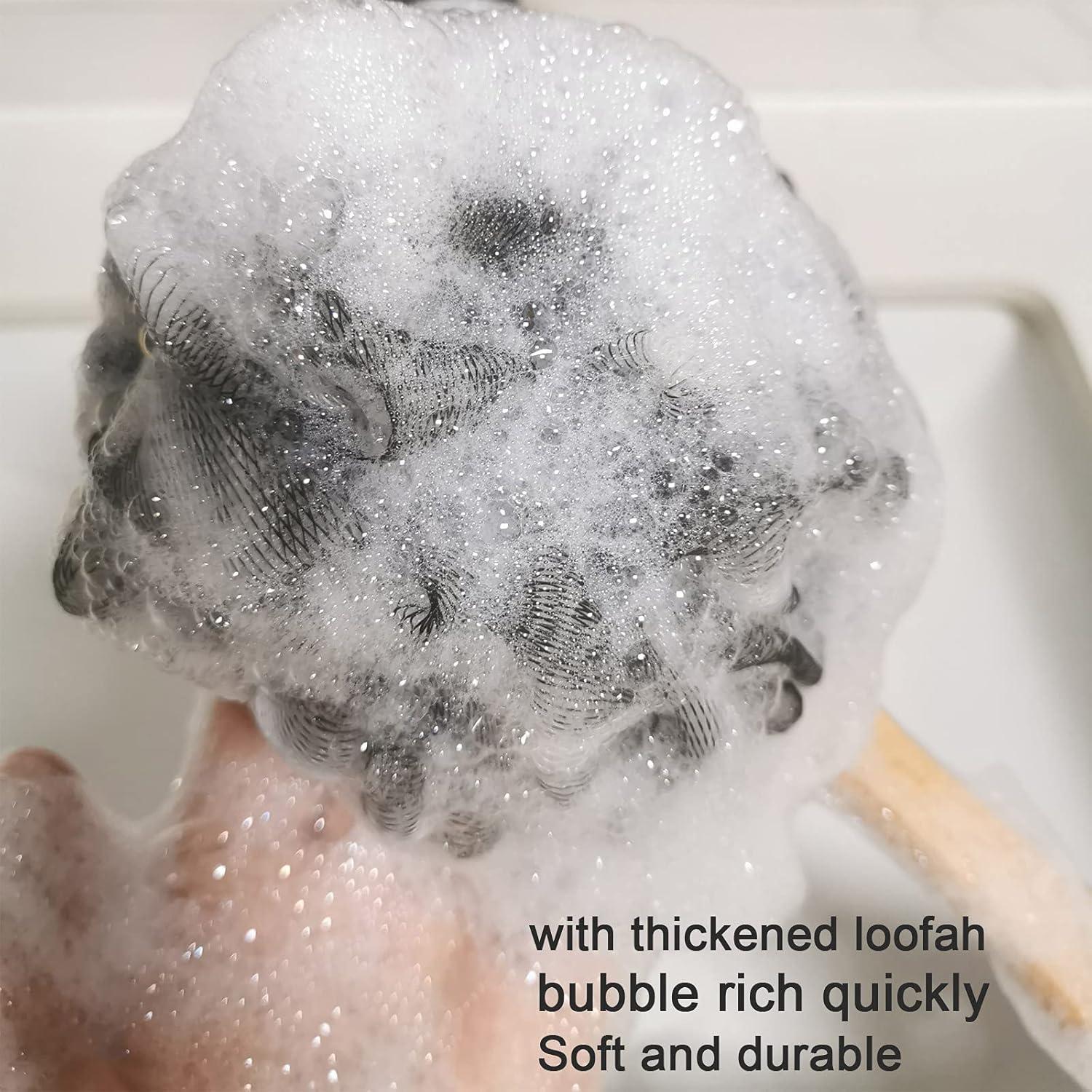 Esponja de Ducha Loofah Arswin con Mango de Madera 38 cm