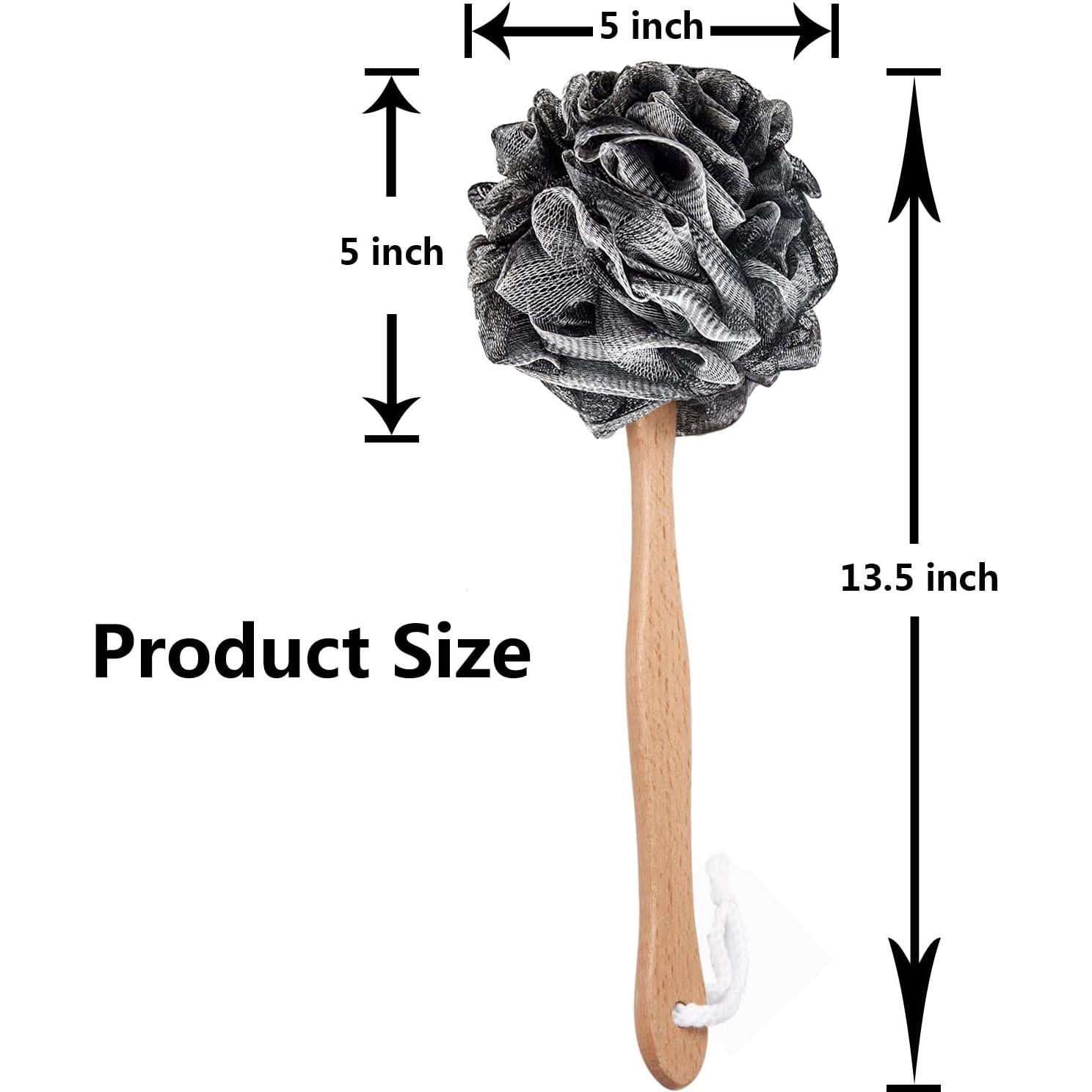 Esponja de Ducha Loofah Arswin con Mango de Madera 38 cm