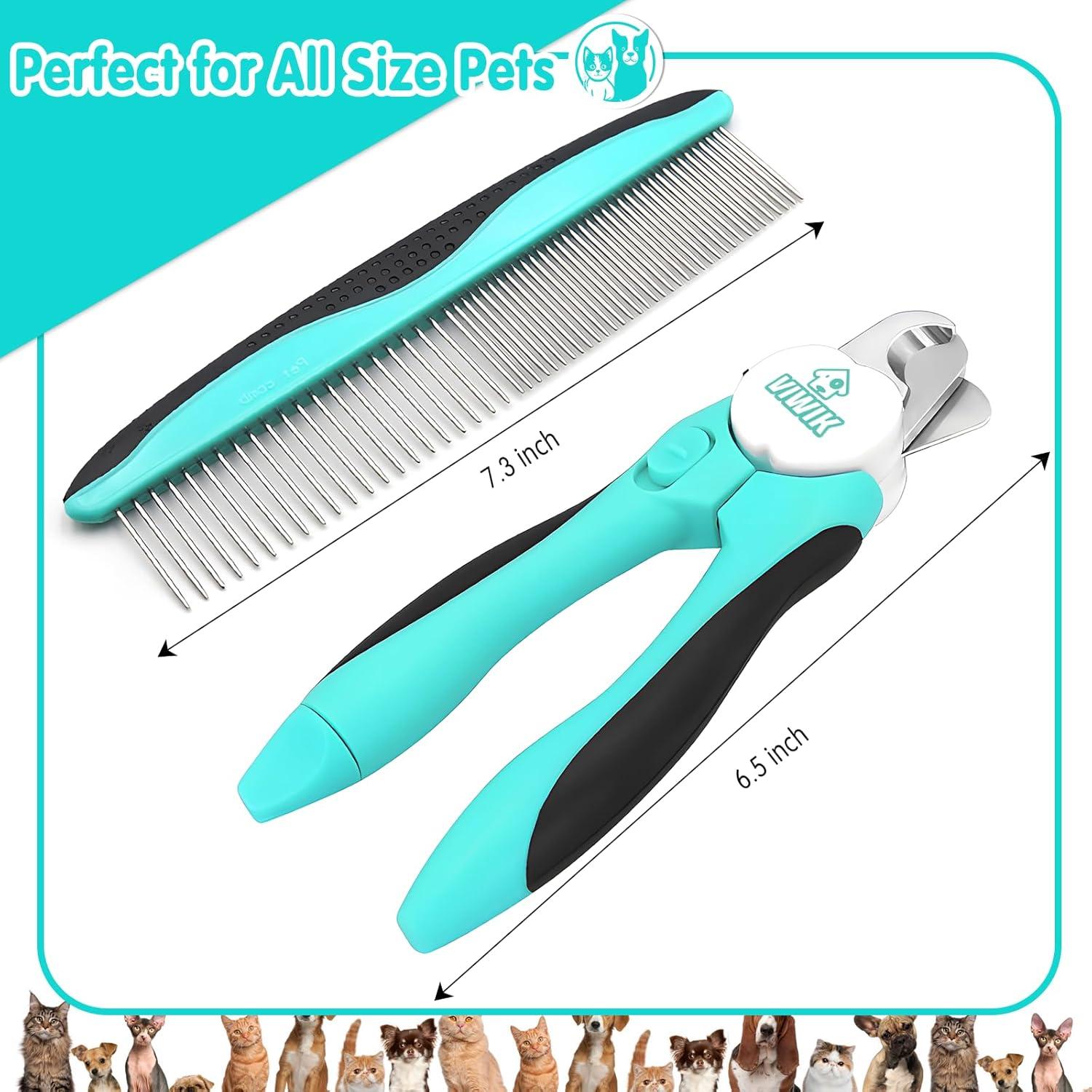 Cortadores de Uñas para Perros VIWIK con Luz LED y Peine