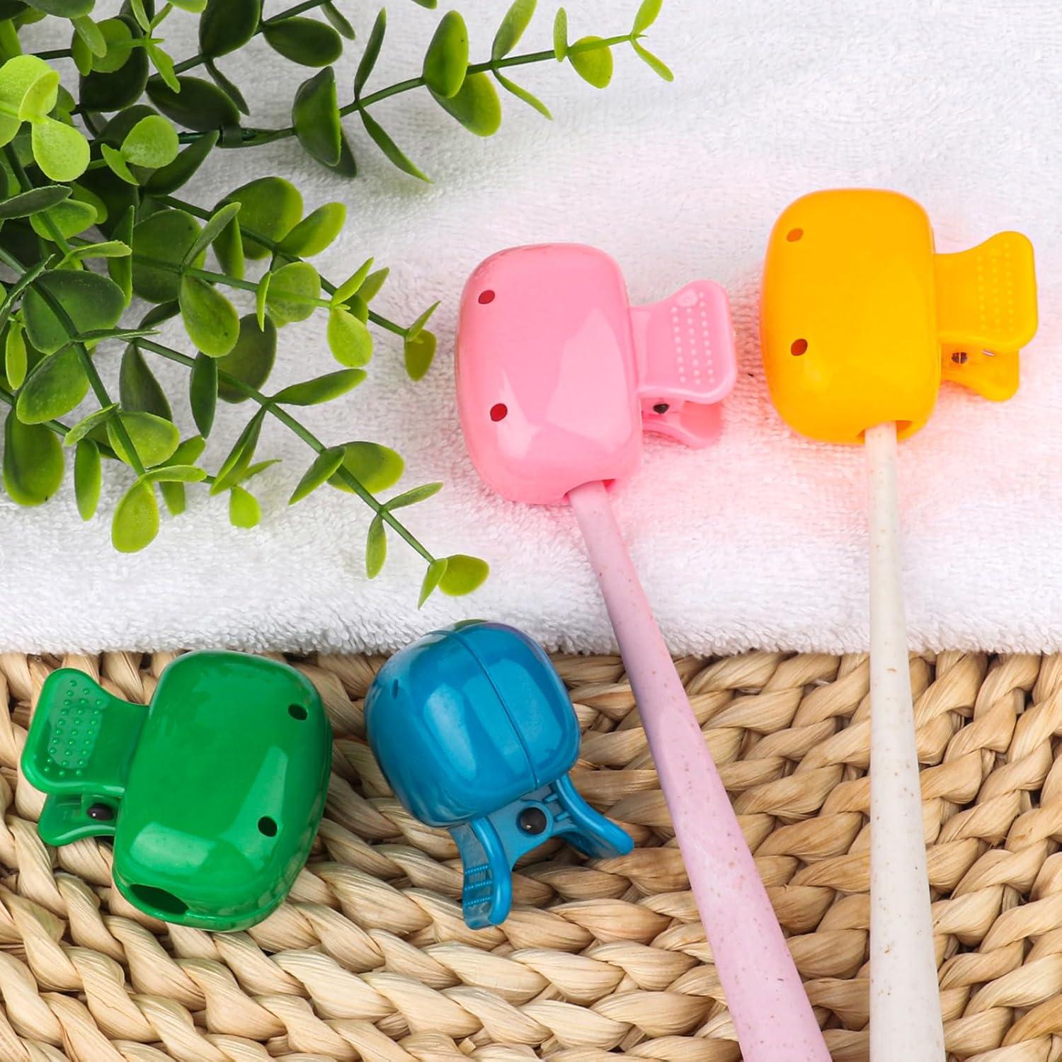 Paquete de 4 Cubiertas de Cabeza para Cepillo de Dientes Hxezoc