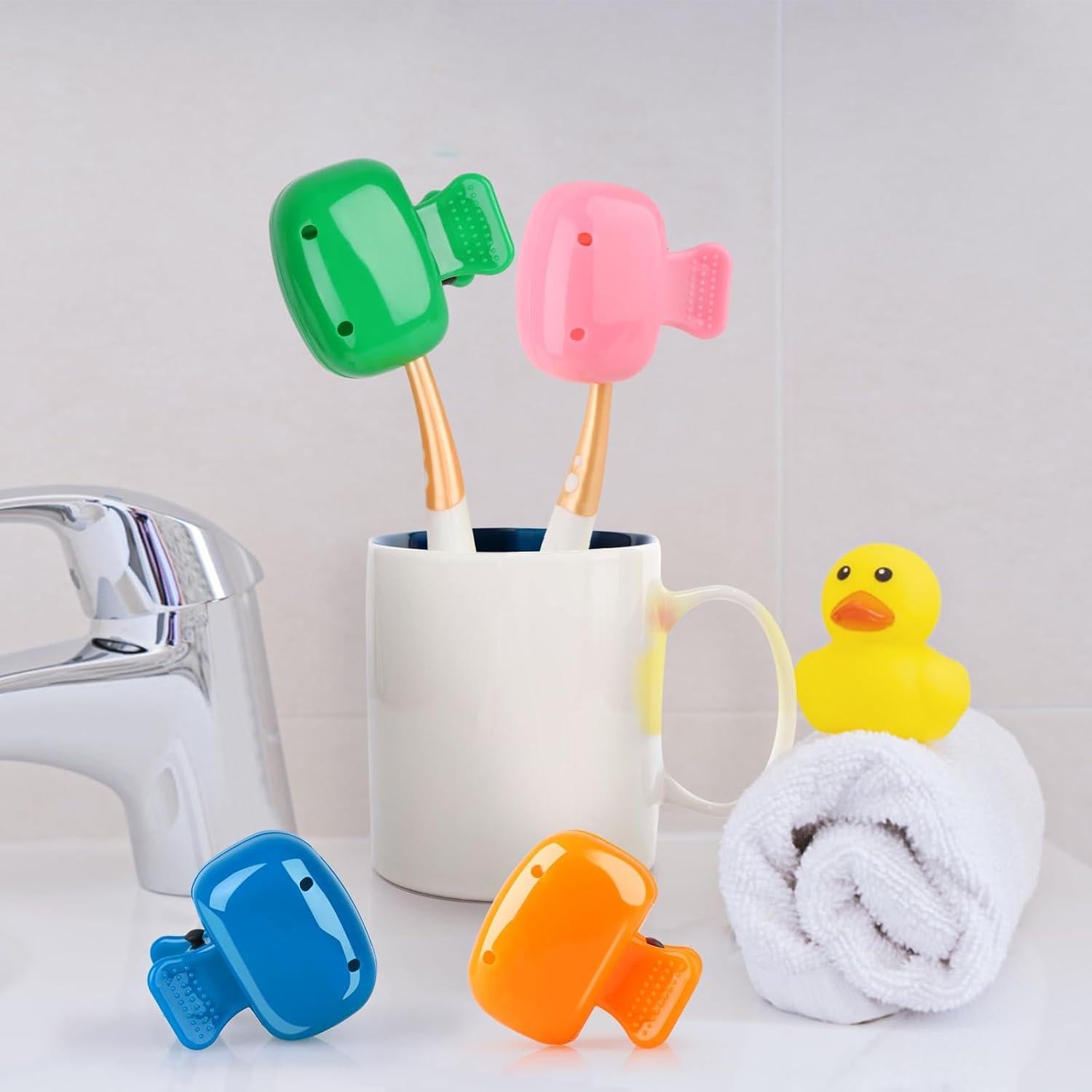 Paquete de 4 Cubiertas de Cabeza para Cepillo de Dientes Hxezoc