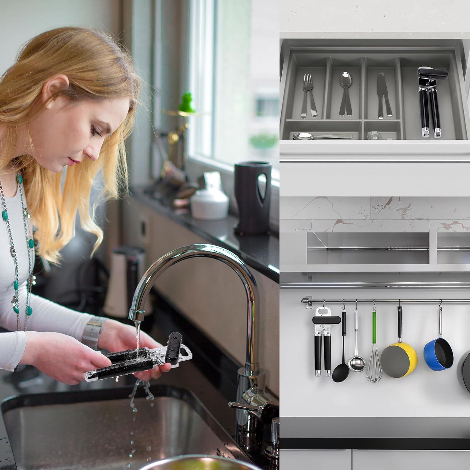 Abrelatas Manual Urbanstrive XL 22 cm Acero Inoxidable Negro