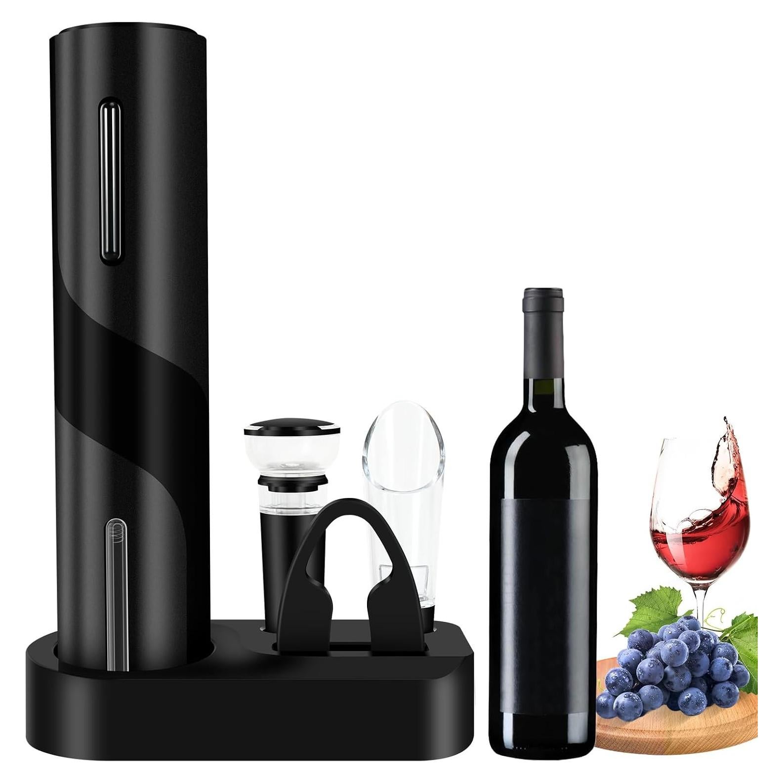 Abridor de Botellas de Vino Eléctrico LAMA Negro Recargable