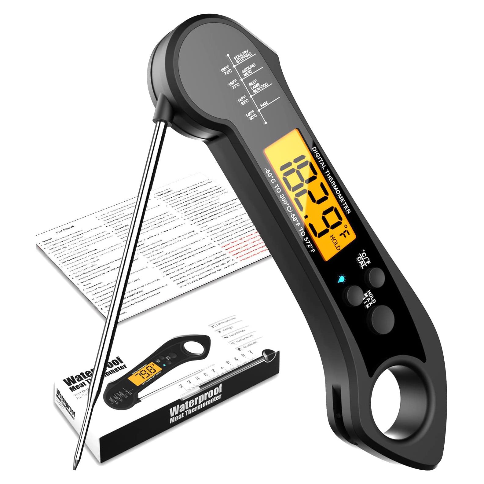Termómetro Digital de Carne NIUTA HD-AAA, Lectura Rápida 1s, Impermeable