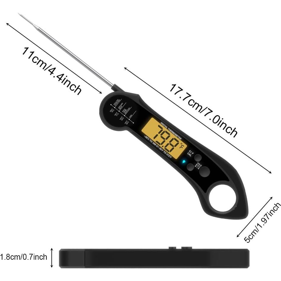 Termómetro Digital de Carne NIUTA HD-AAA, Lectura Rápida 1s, Impermeable