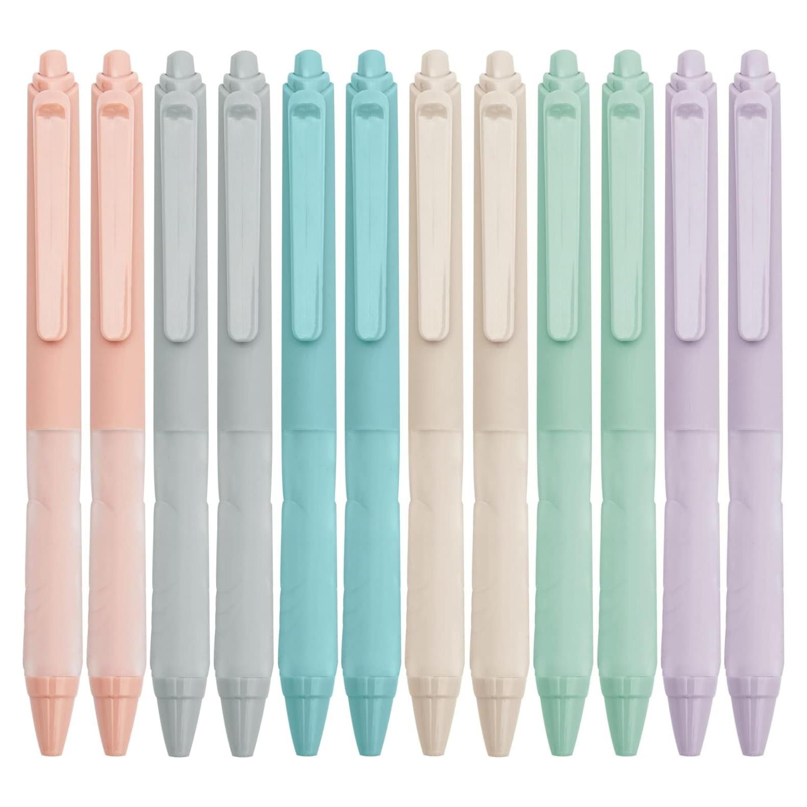 Bolígrafos Retráctiles Linbsunne 1mm Negro Paquete de 12