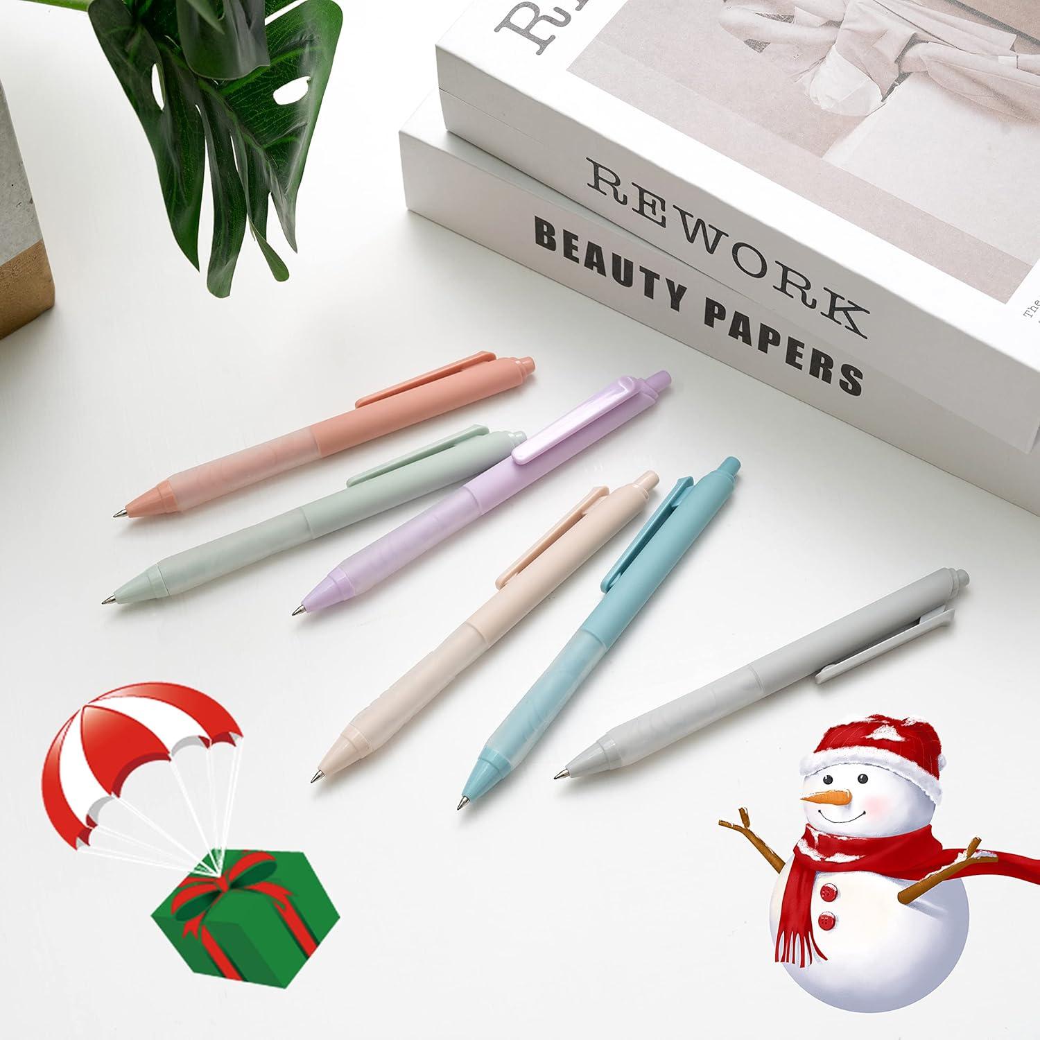 Bolígrafos Retráctiles Linbsunne 1mm Negro Paquete de 12