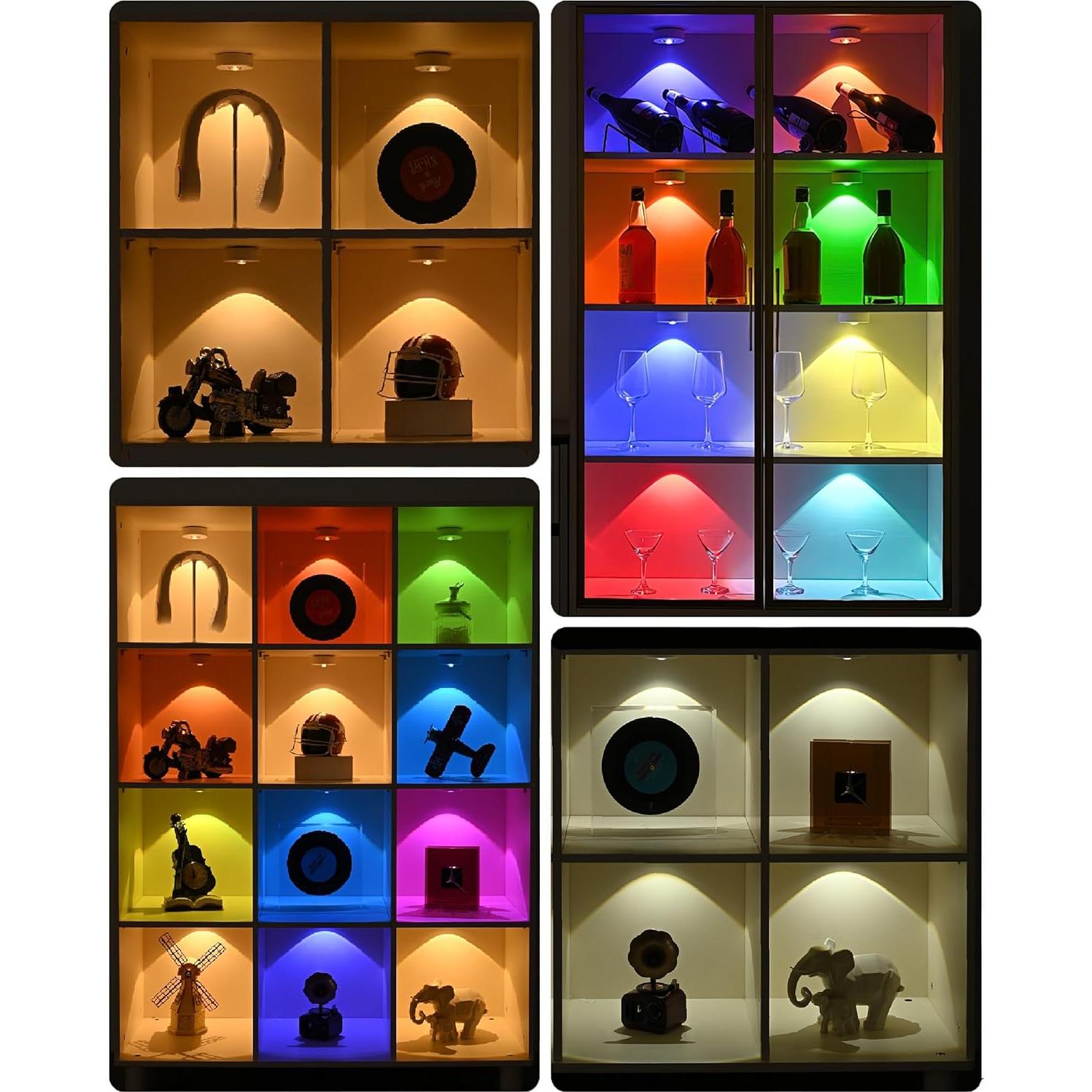 Luces Puck LED Recargables WUYVMXI con Control Remoto 3pcs