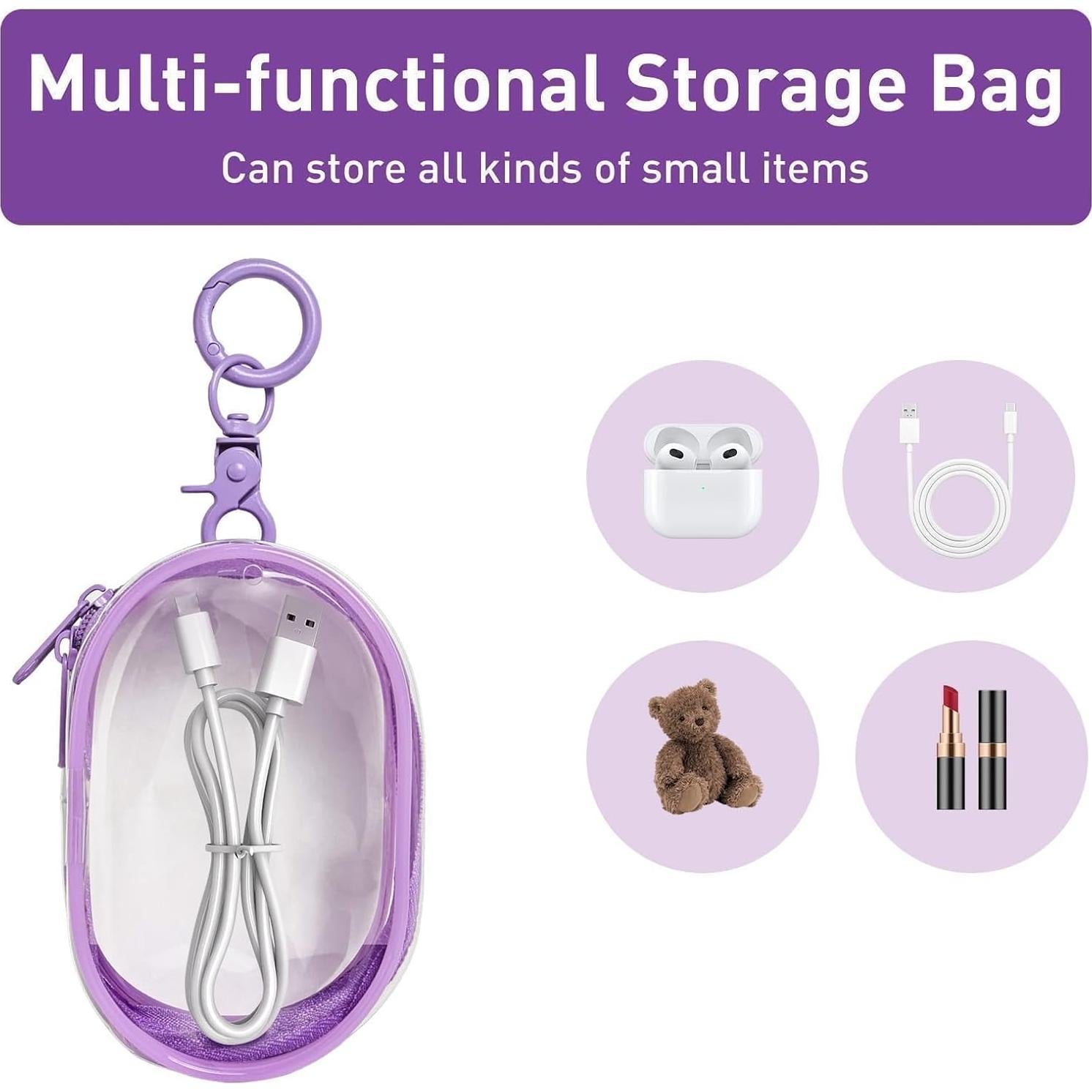 Bolsa de Almacenamiento Multifuncional Linsaner 2Pack Rosa + Púrpura