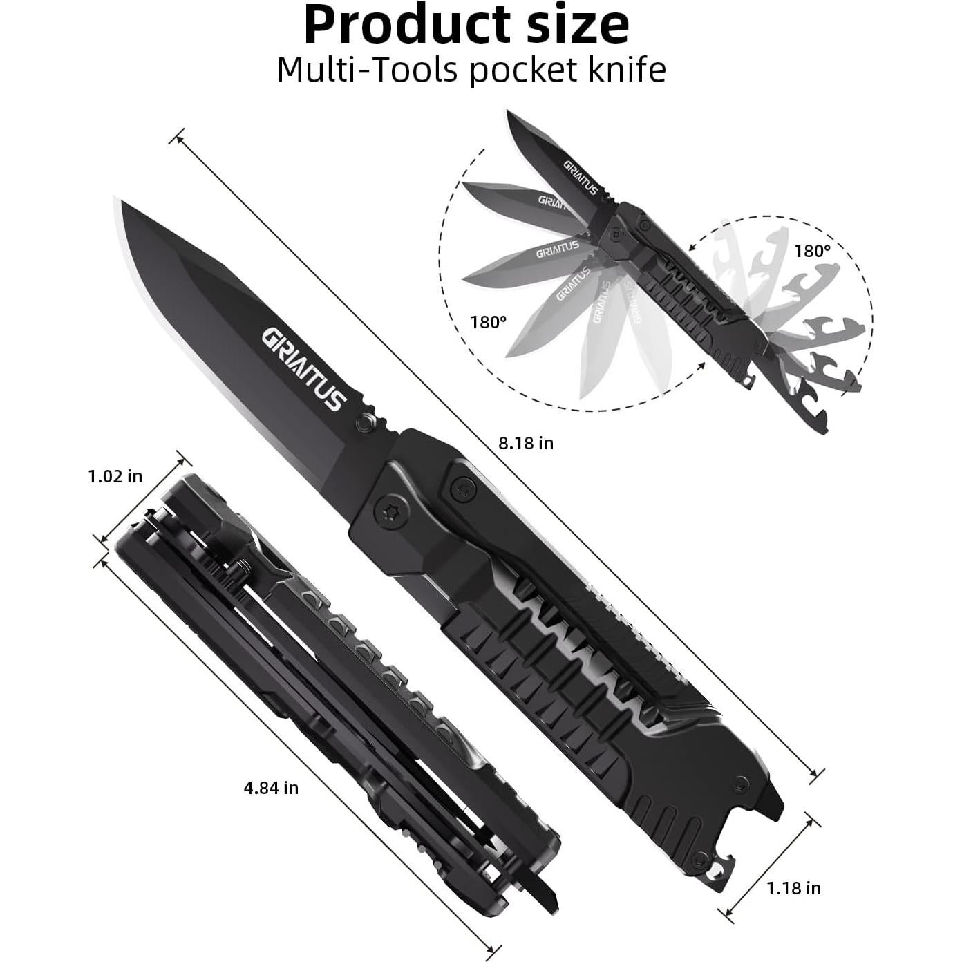 Cuchillo Multiherramienta GIRIAITUS 17 en 1 Acero Inoxidable