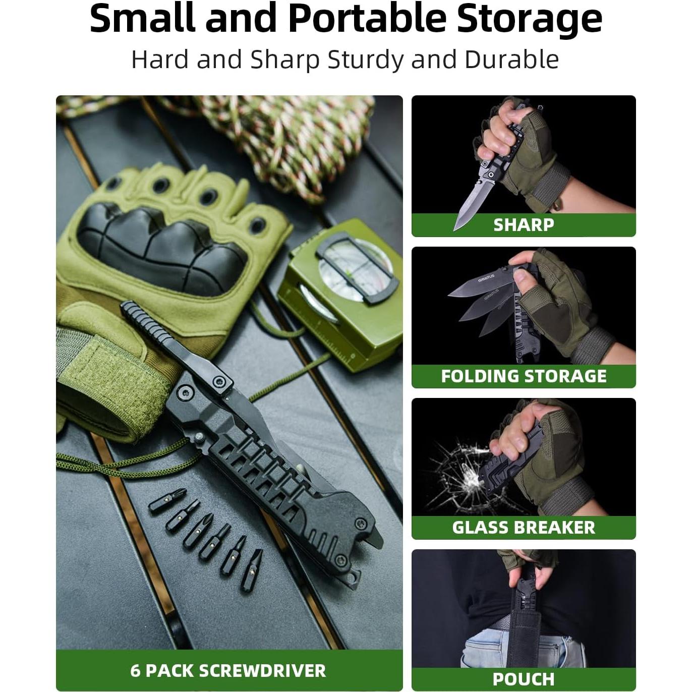 Cuchillo Multiherramienta GIRIAITUS 17 en 1 Acero Inoxidable