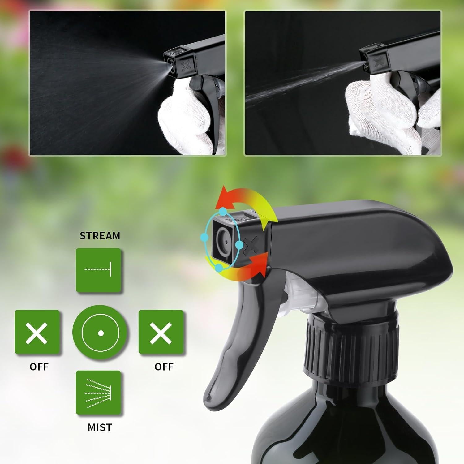 Paquete de 2 Botellas de Spray Reutilizables Arkeiliy 300ml