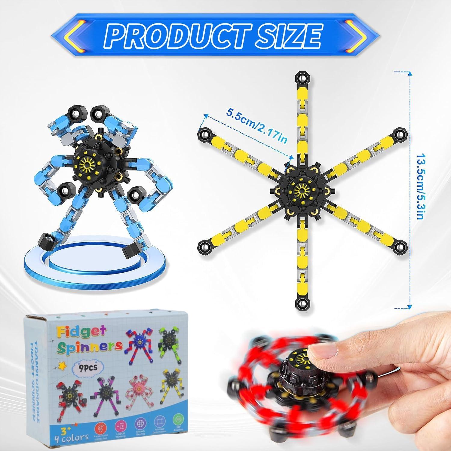 Spinners Antiestrés HIQCGS 9-Pack Juguetes Sensoriales