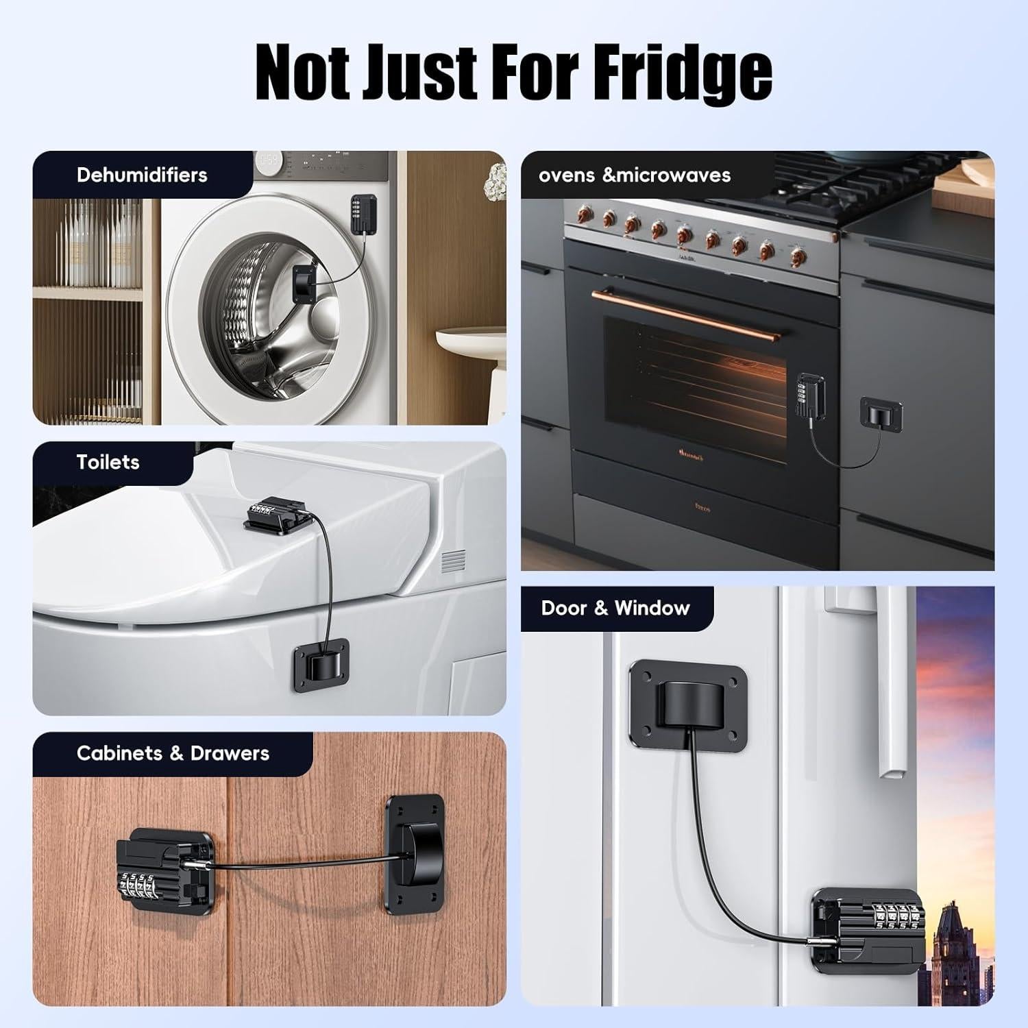 Candado de Seguridad para Refrigerador WILNIRY FC2024 Negro