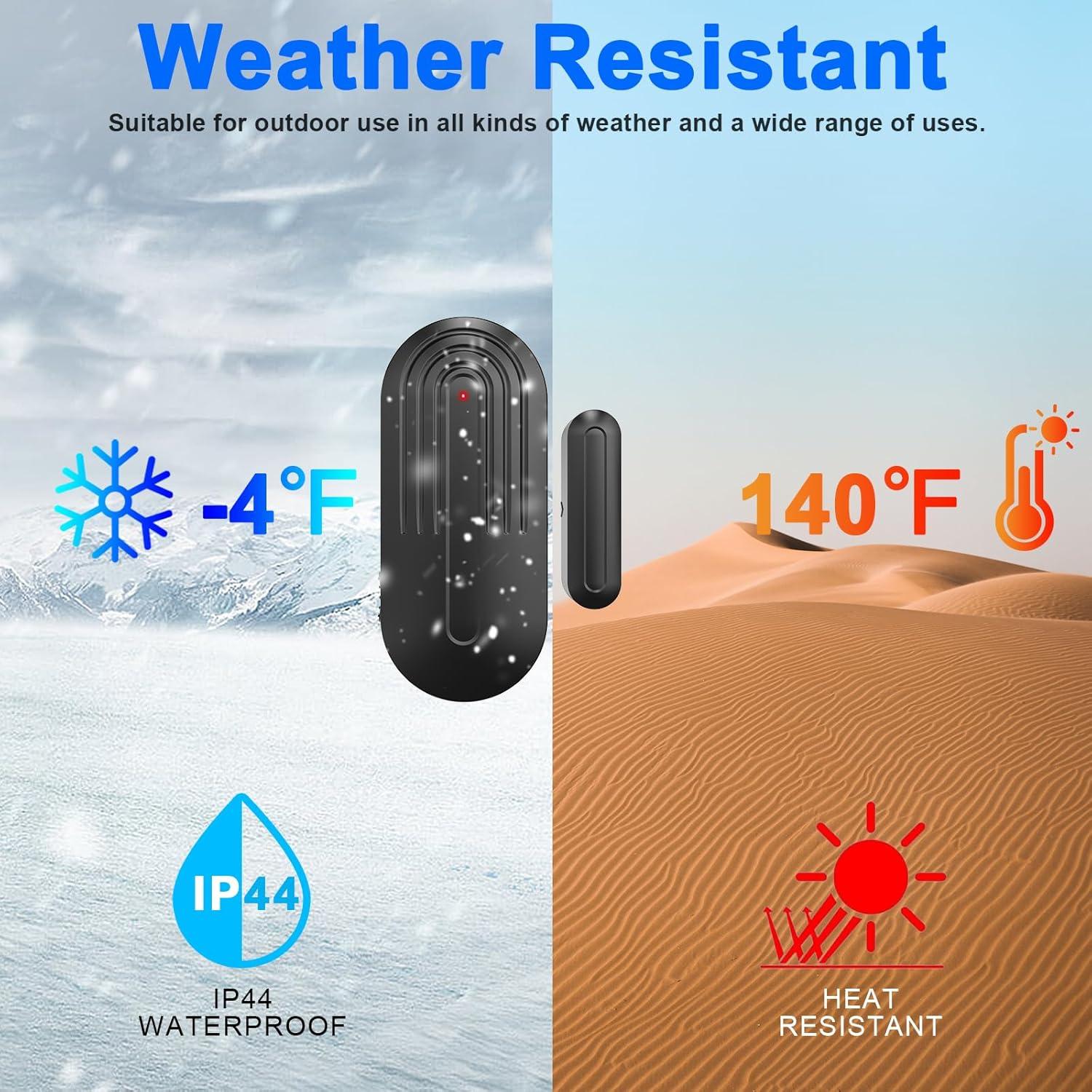 Timbre Inalámbrico SanJie con 1 Sensor y 2 Receptores