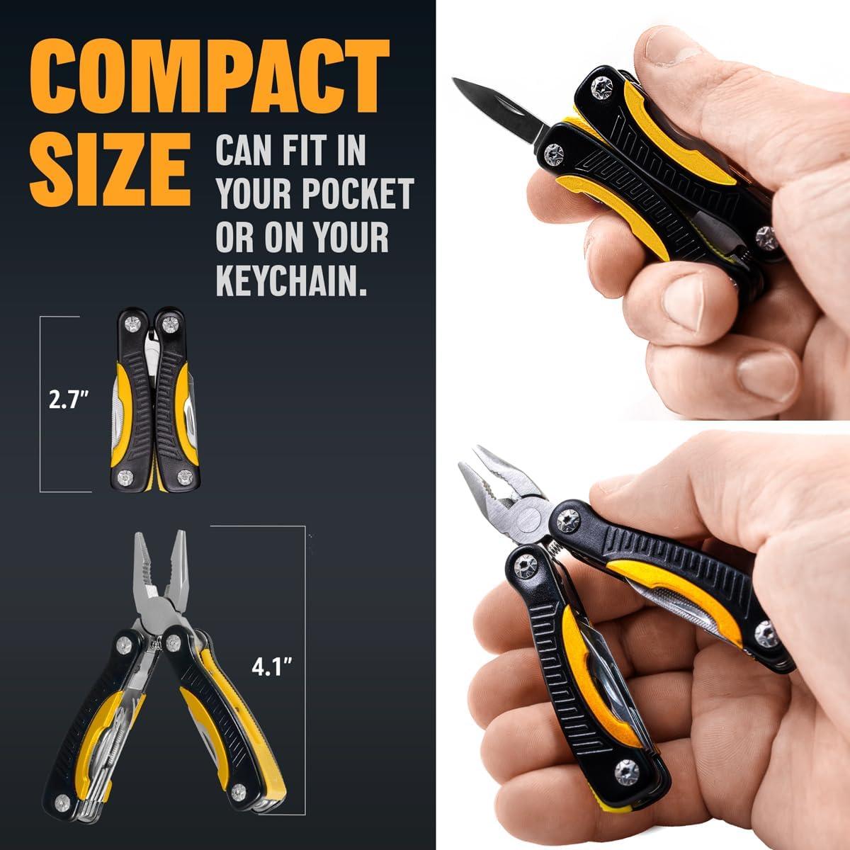 Mini Multiherramienta 12 en 1 Grand Way Amarillo/Negro