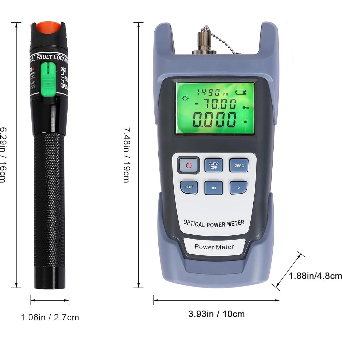 Probador de Cable de Fibra Óptica Goeco con Localizador de Fallas