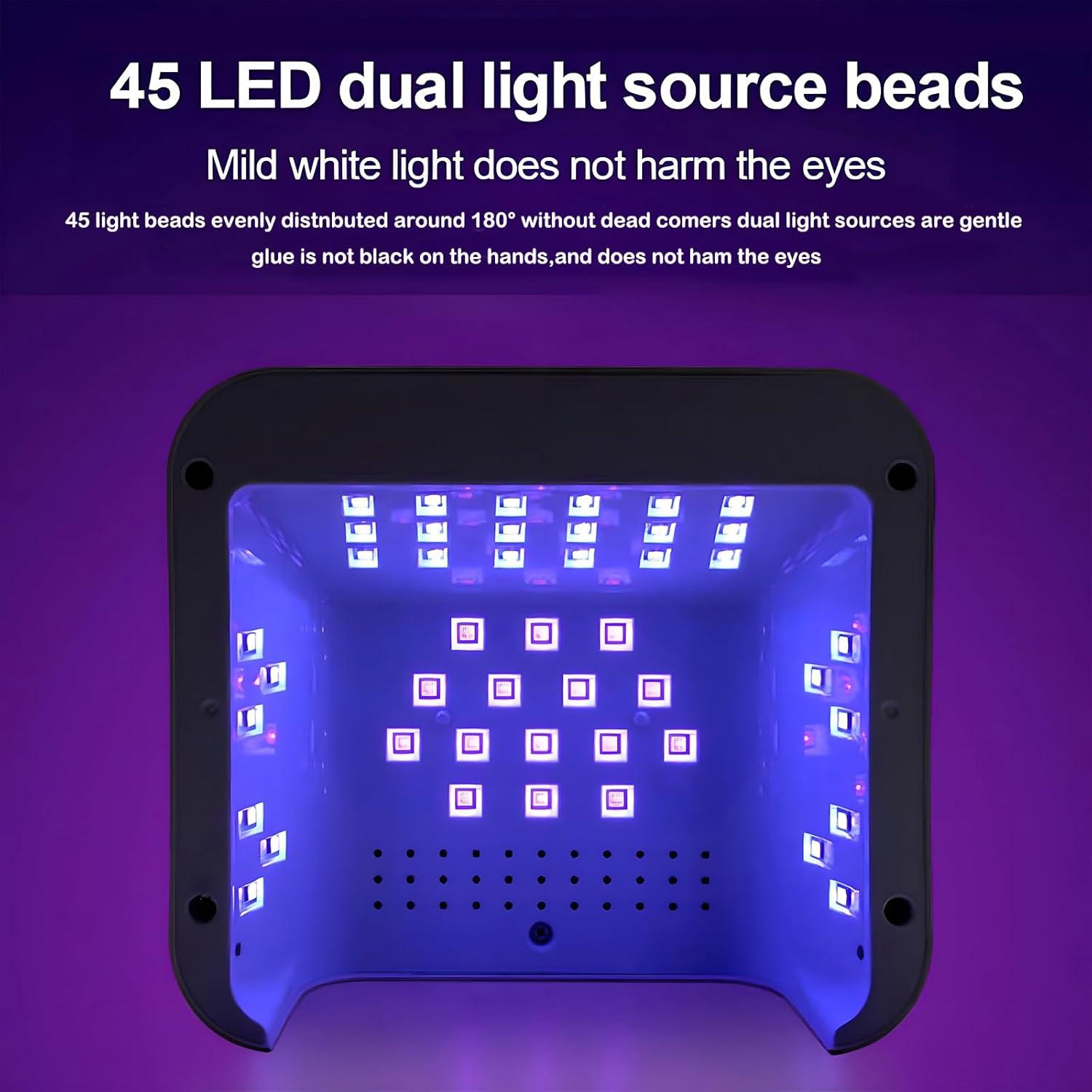 Lámpara de Uñas UV LED JYDFYP 268W con 4 Temporizadores