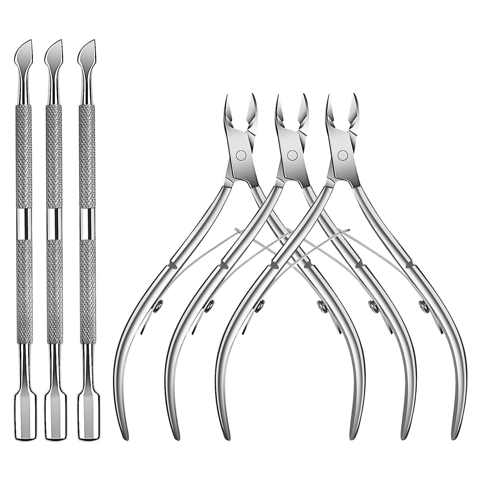 Set 6 Cortadores de Cutículas TANPIUS Acero Inoxidable Profesional
