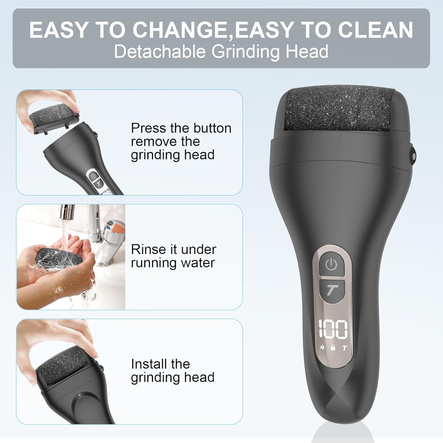 Cabezas de Rodillos de Reemplazo AdamPark 8 Piezas para Pedicura