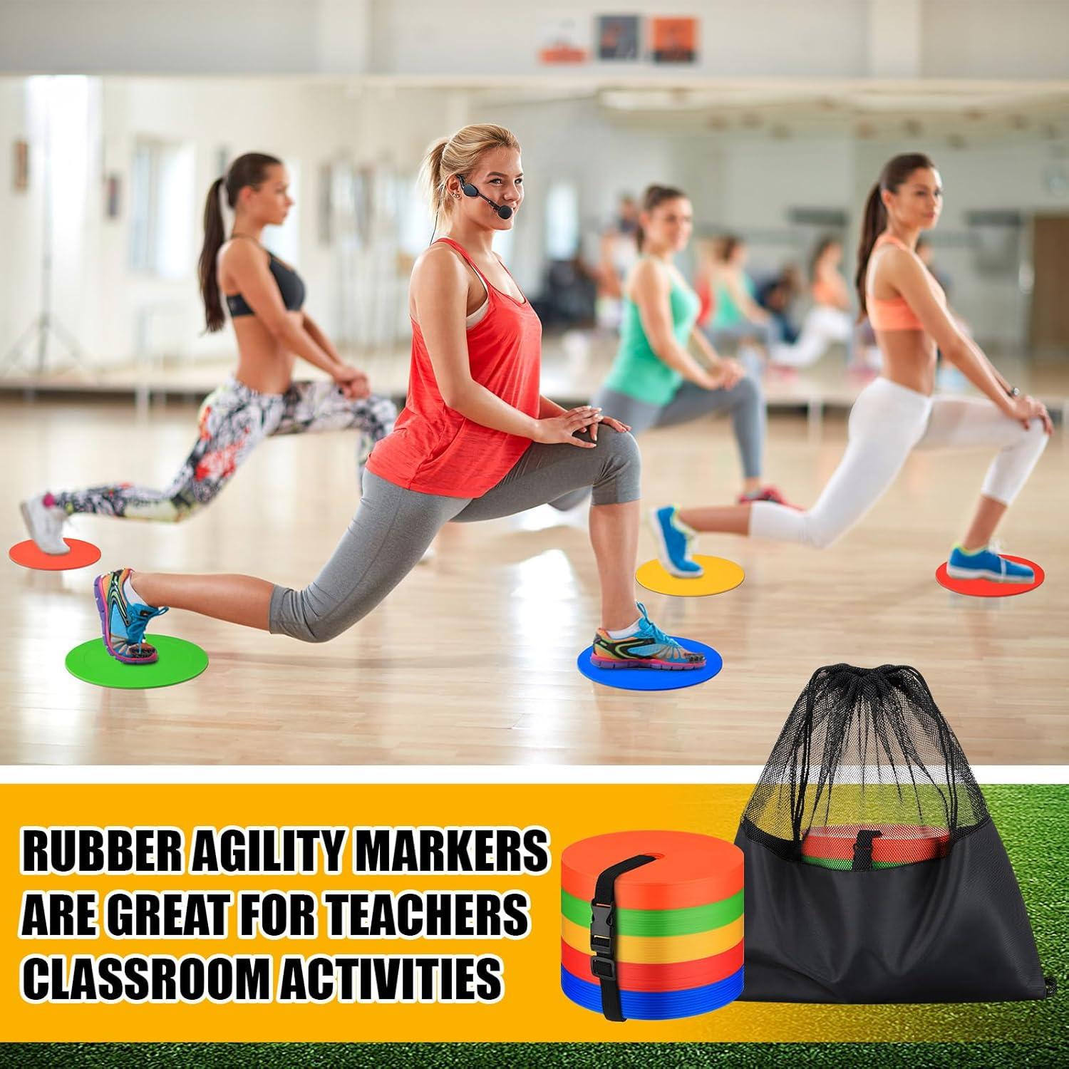 Conos planos de 15 cm Silipull para entrenamiento de fútbol