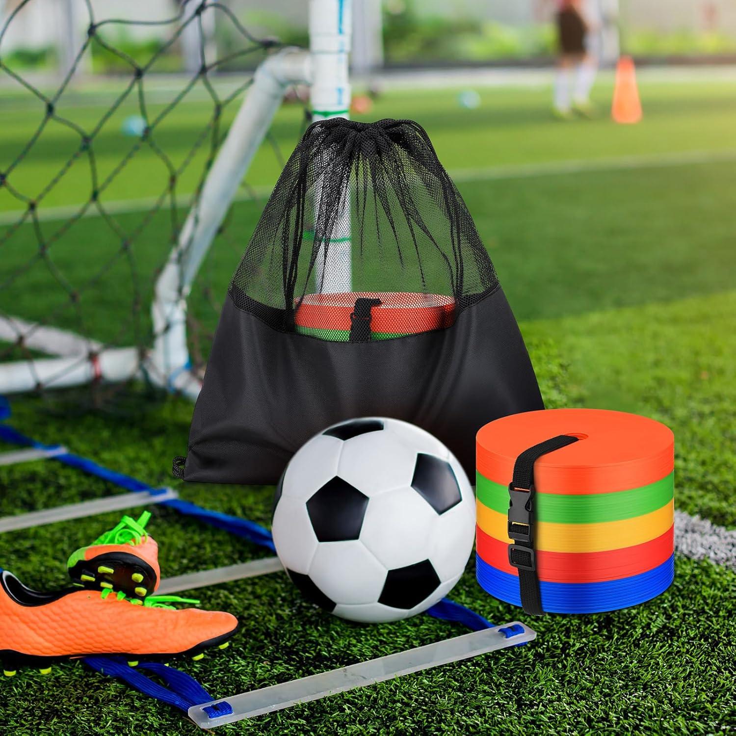 Conos planos de 15 cm Silipull para entrenamiento de fútbol