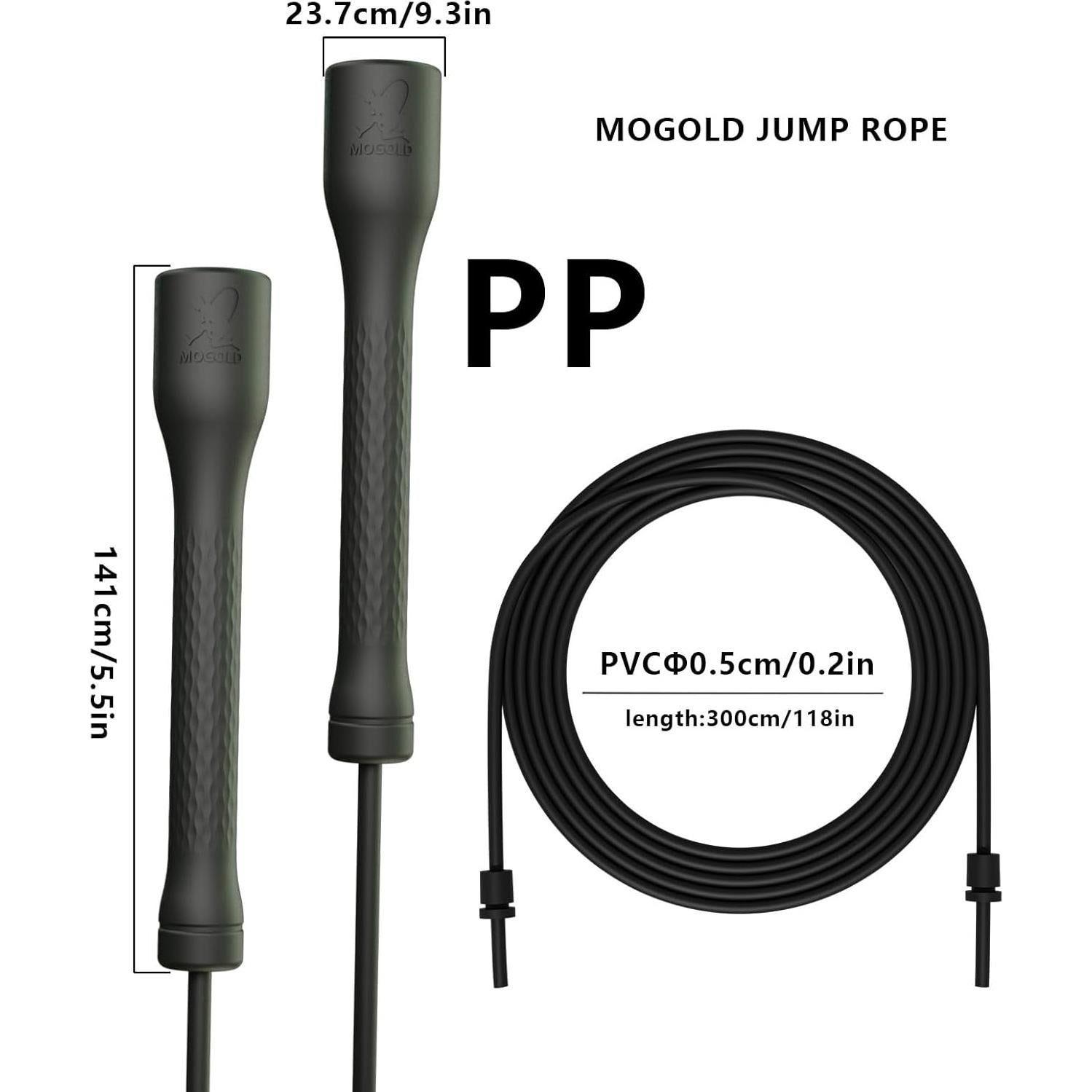 Cuerda de Salto MOGOLD Ajustable 3m PVC Antideslizante