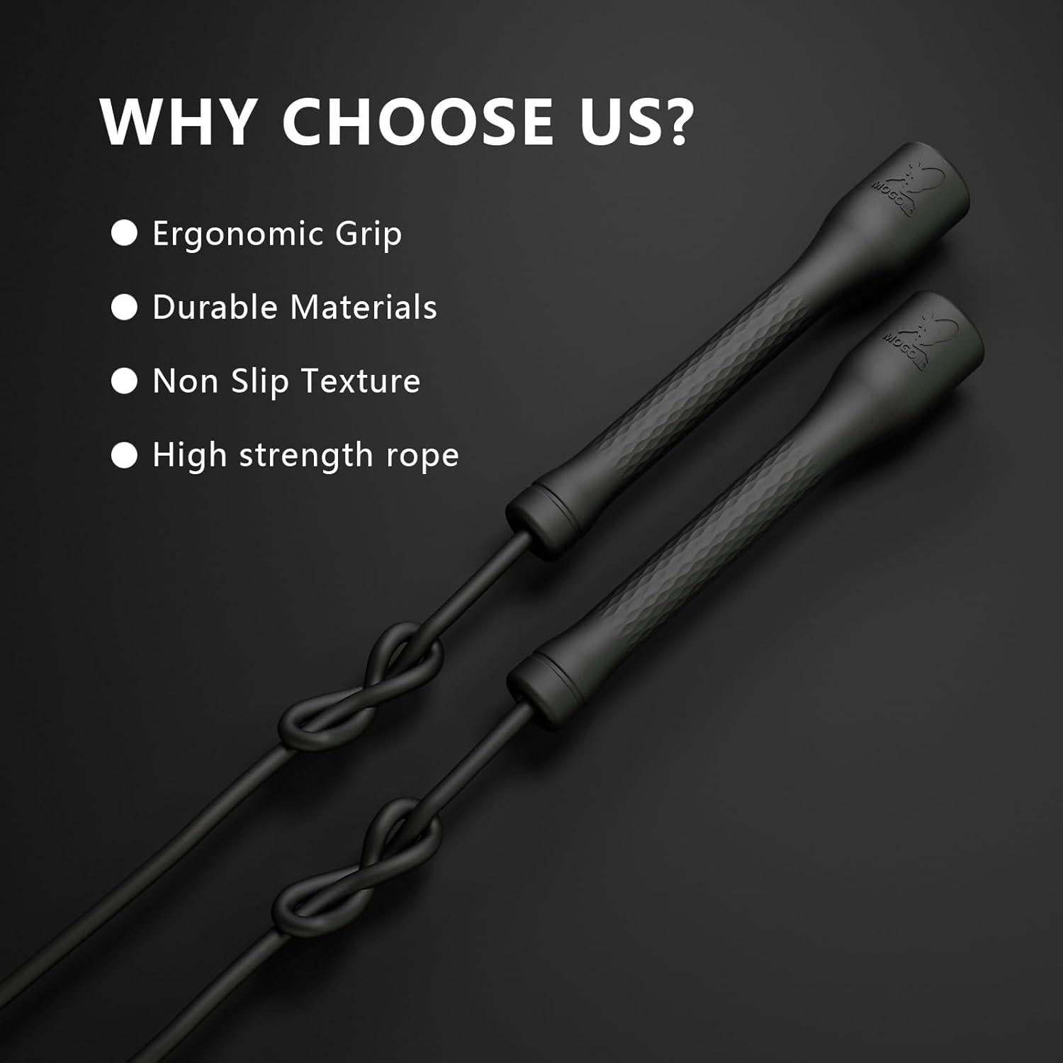 Cuerda de Salto MOGOLD Ajustable 3m PVC Antideslizante