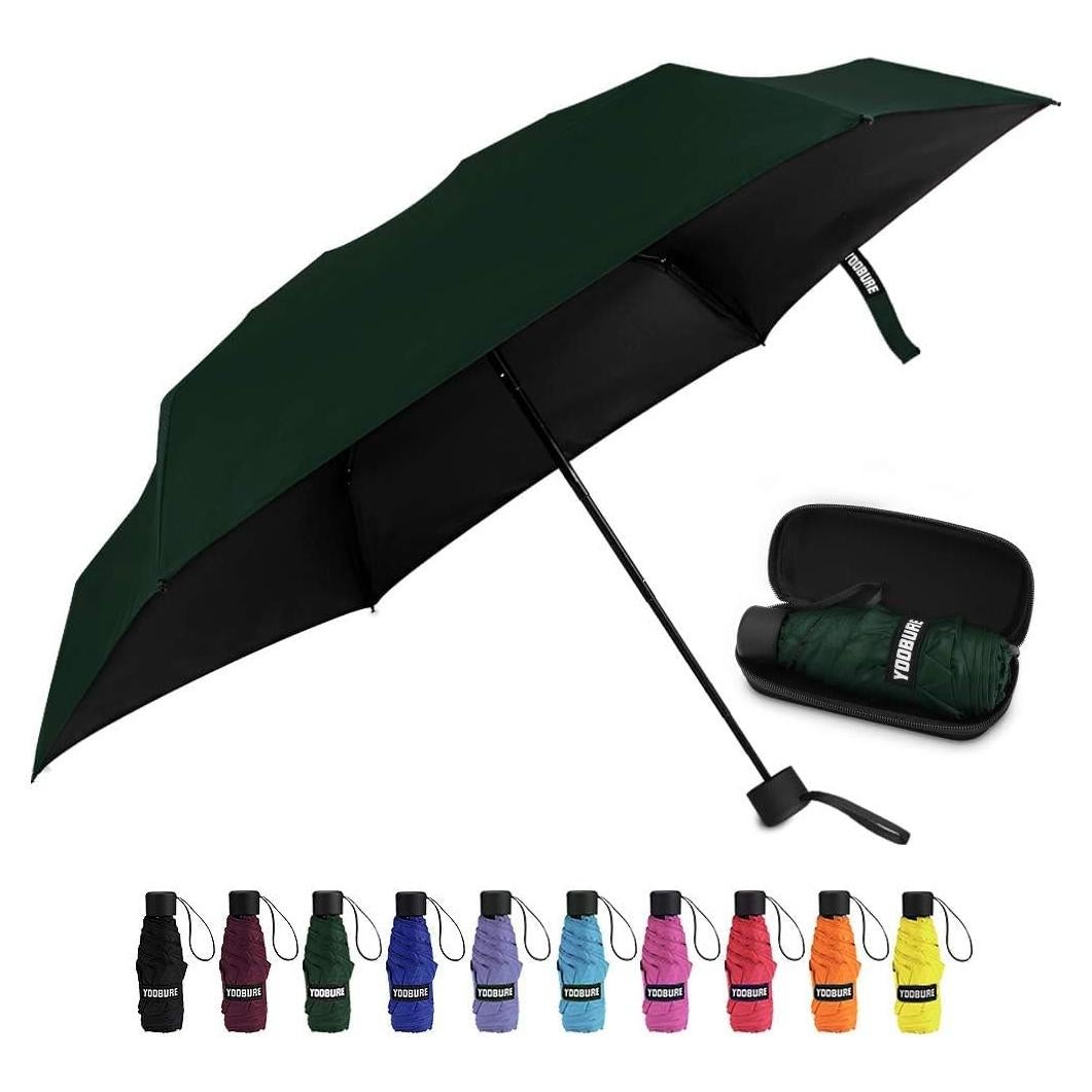 Paraguas Mini Compacto Yoobure Verde Oscuro 100 cm UV 50+