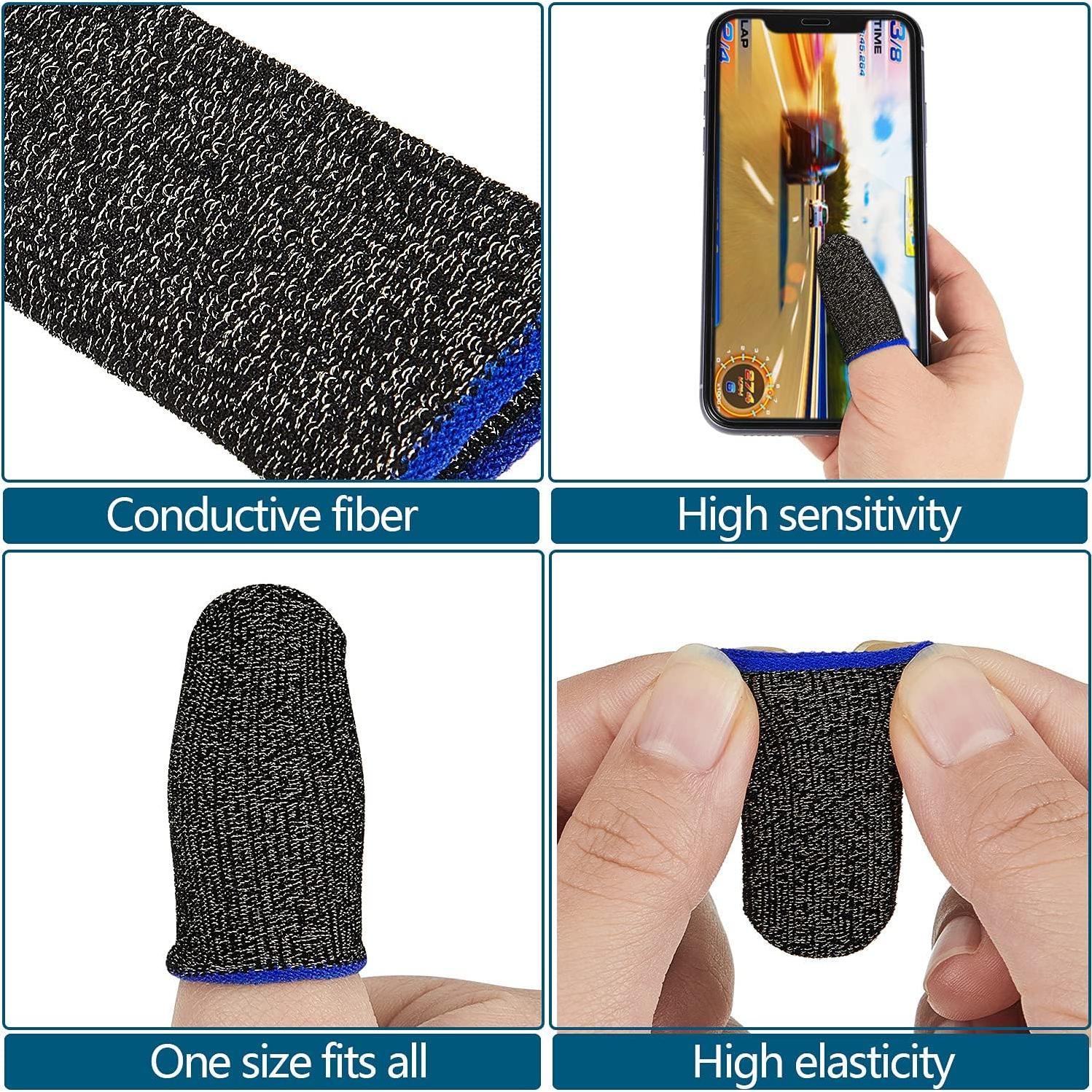 30 Piezas Mangas para Dedos Zonon Antideslizantes para Juegos