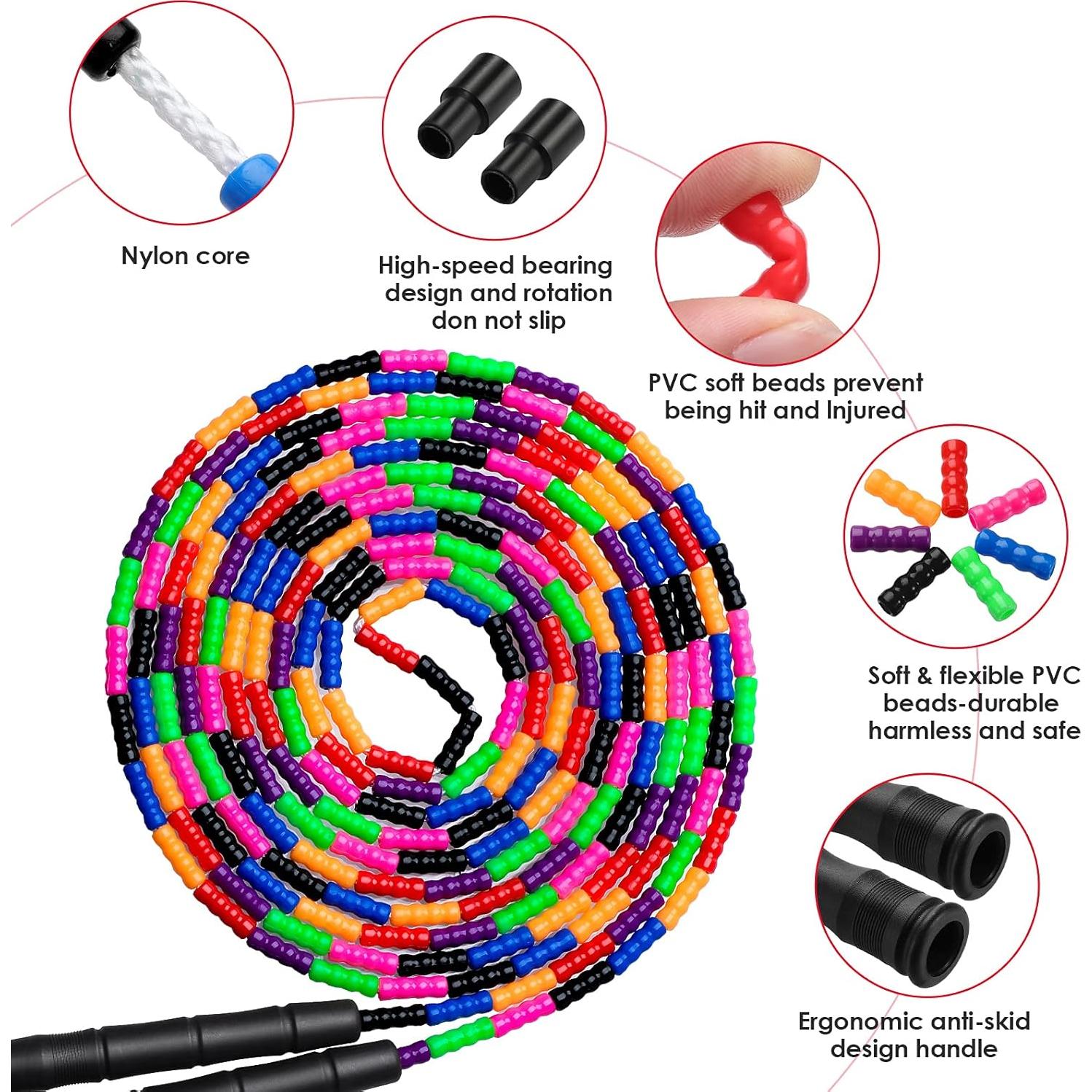 Cuerda de Salto Doble Holandesa Kingcolor 5m Ajustable para 6 Saltadores
