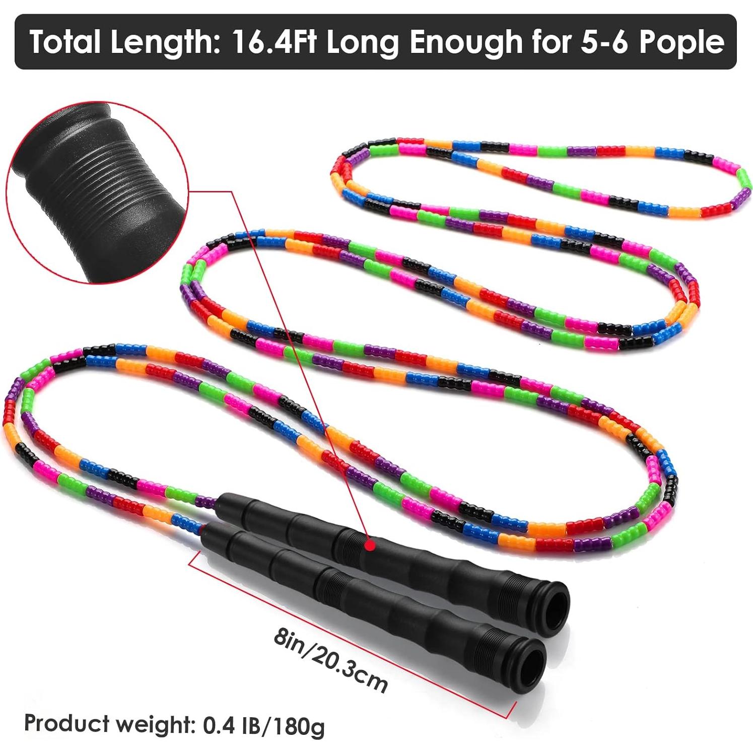 Cuerda de Salto Doble Holandesa Kingcolor 5m Ajustable para 6 Saltadores