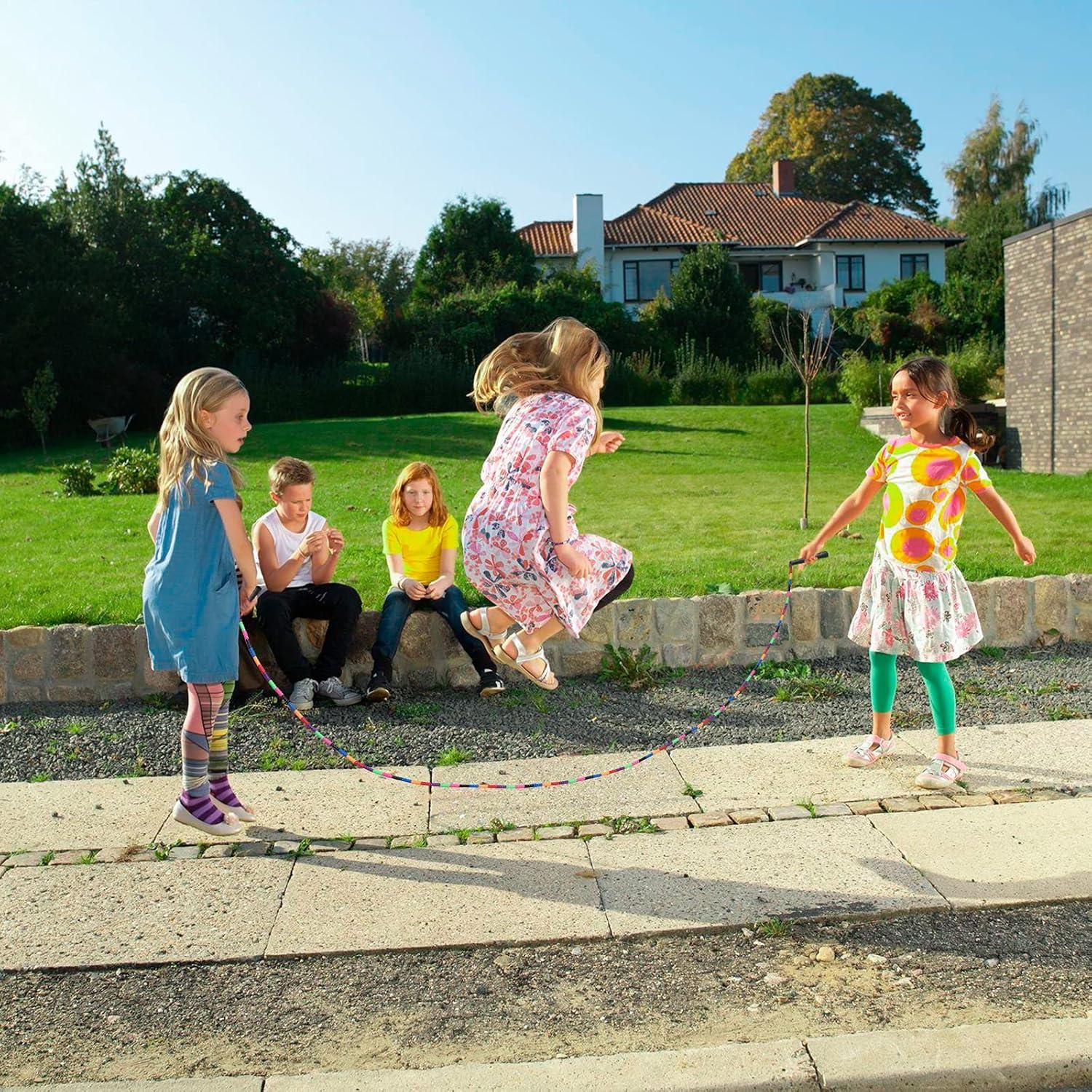 Cuerda de Salto Doble Holandesa Kingcolor 5m Ajustable para 6 Saltadores